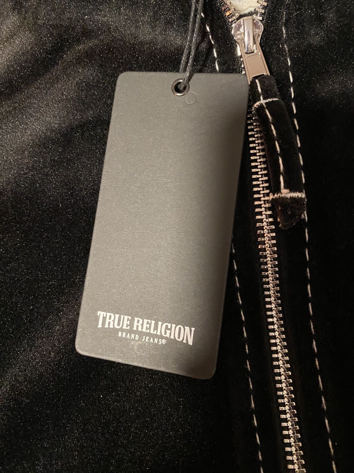 True Religion Men’s black velvet true religion collard hoodie Size US M / EU 48-50 / 2 - 6 Thumbnail