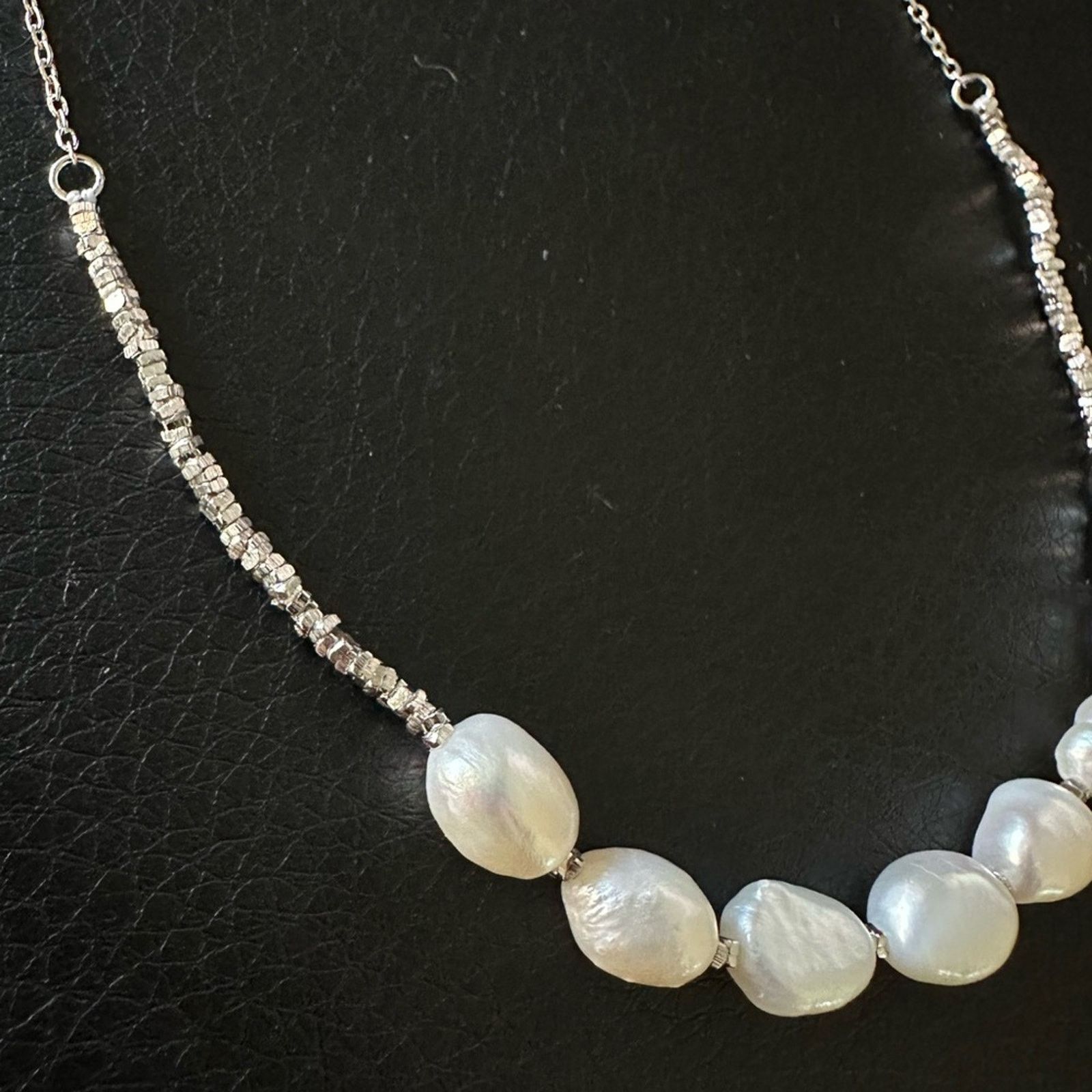 Other NEW Sterling Silver Freshwater Pearl Collarbone Chain - $129 Size ONE SIZE - 3 Thumbnail