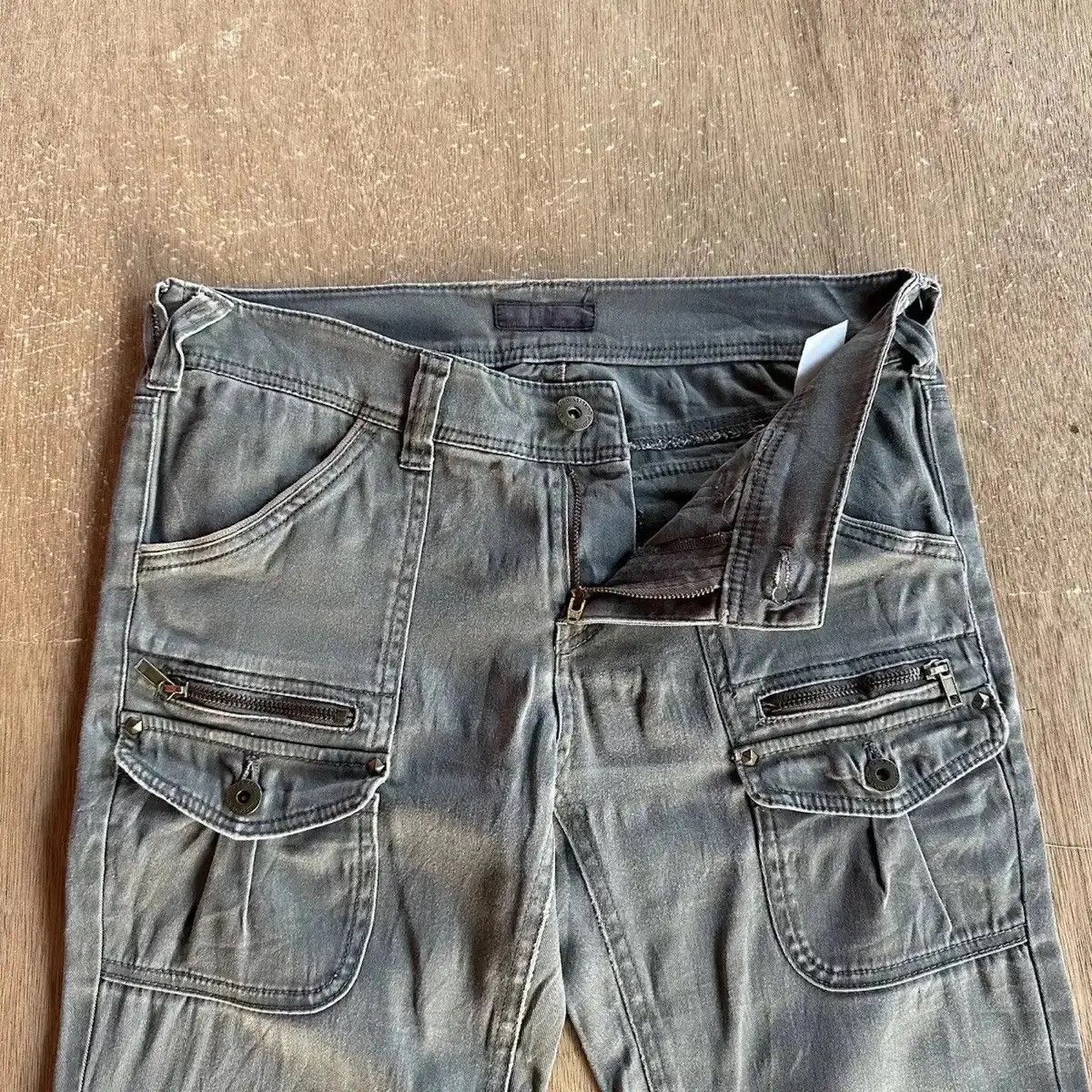 Japanese Brand DAILY TOPIC JAPAN TROUSERS FADED VTG DOUBLE KNEE BUSH PANTS Size US 30 / EU 46 - 4 Thumbnail