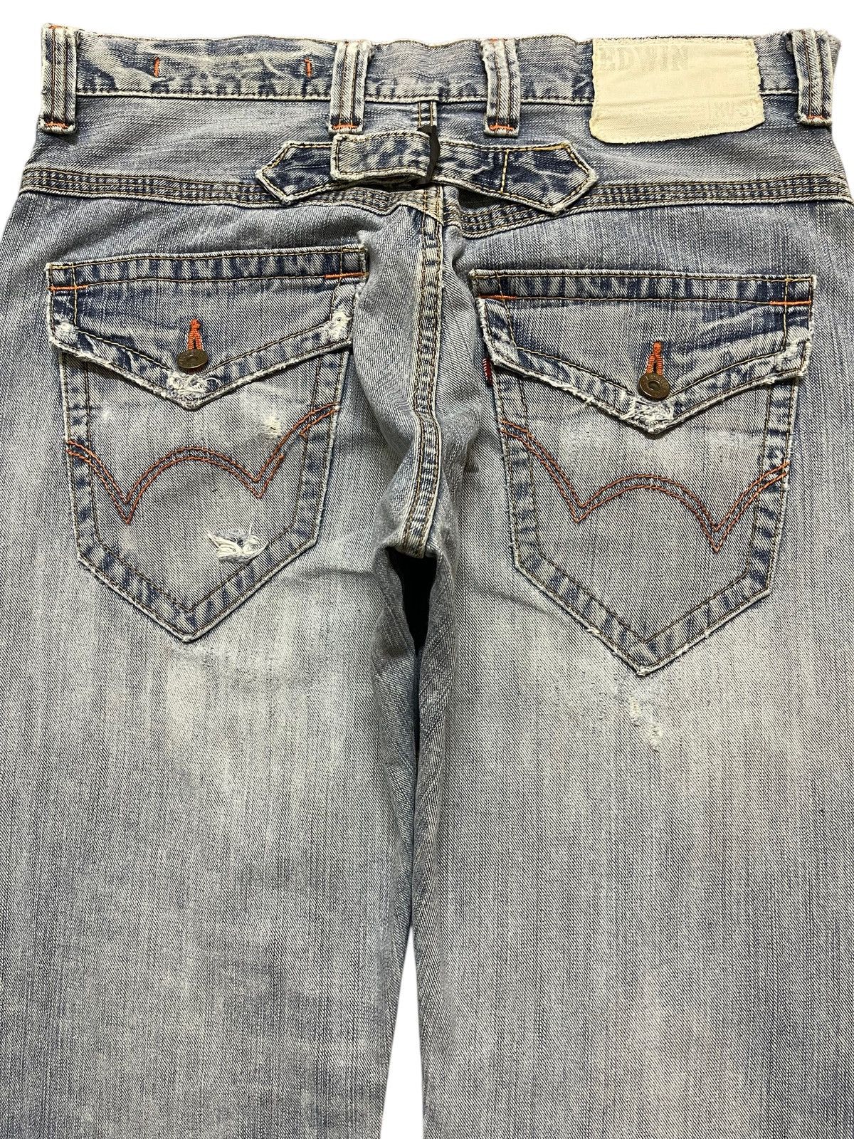 Edwin Edwin XV Exclusive Buckle Light Faded Wash Baggy Wide Leg Size US 33 - 5 Thumbnail