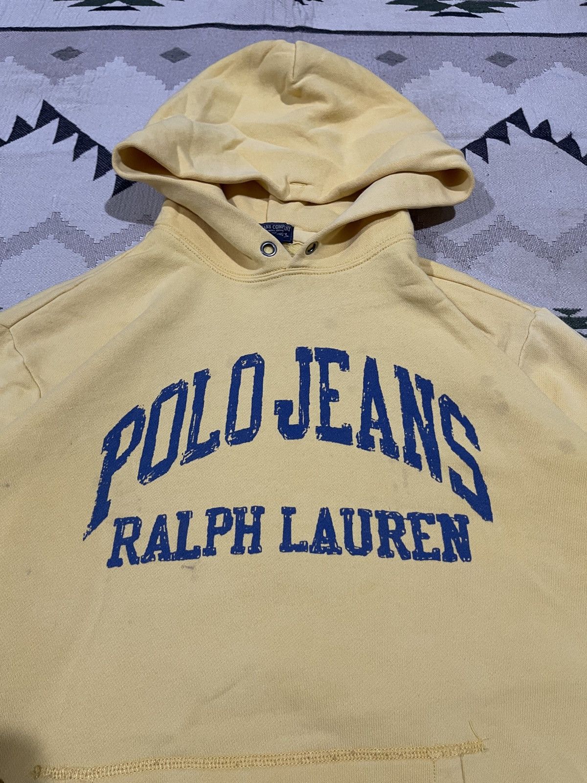 Polo Ralph Lauren 90s POLO JEANS BY RALPH LAUREN DISTRESSED SPELLOUT HOODIE Size US M / EU 48-50 / 2 - 6 Thumbnail