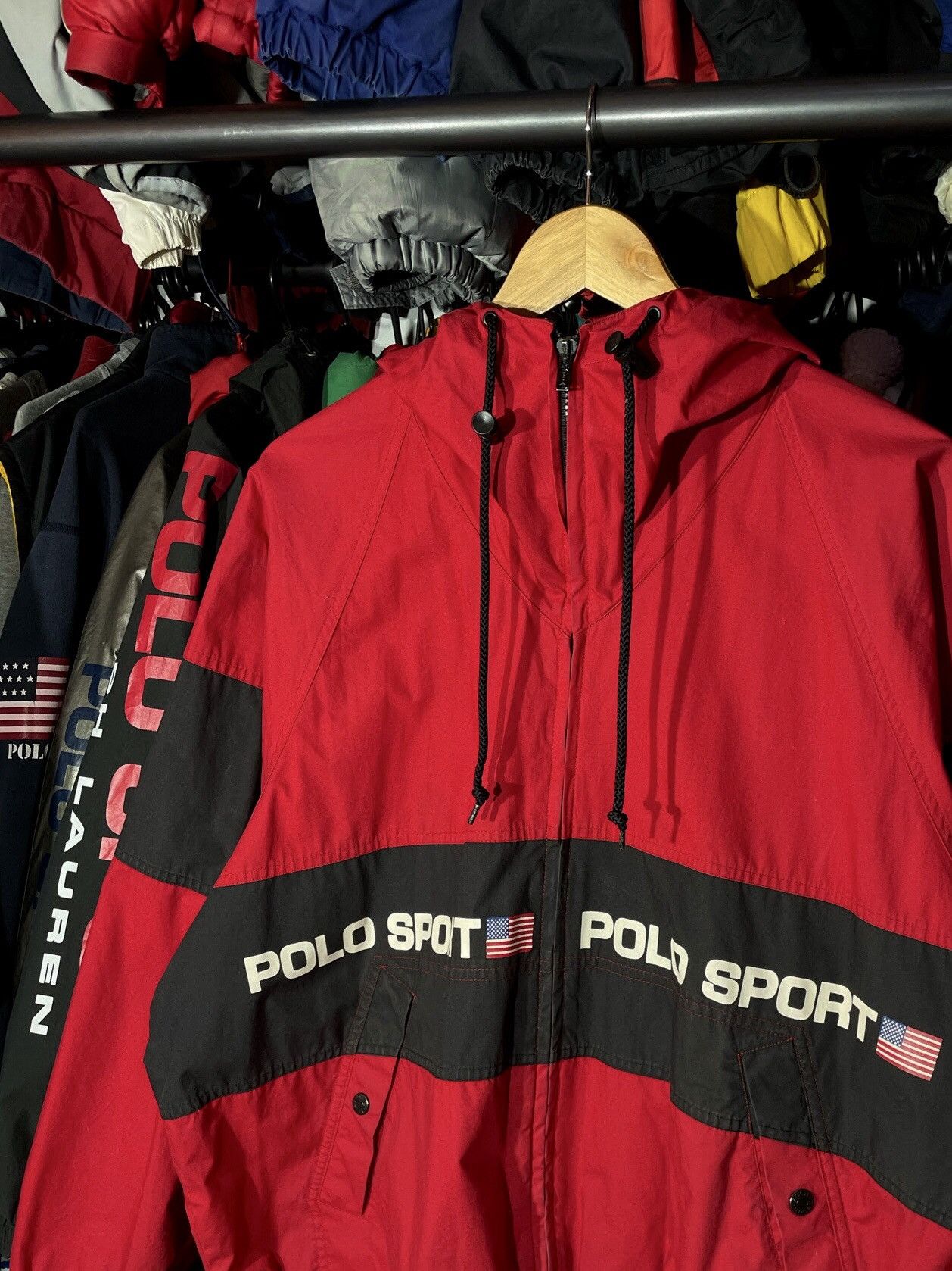 Polo Ralph Lauren Red Jacket Polo Sport 90’s Vintage Size US M / EU 48-50 / 2 - 4 Thumbnail
