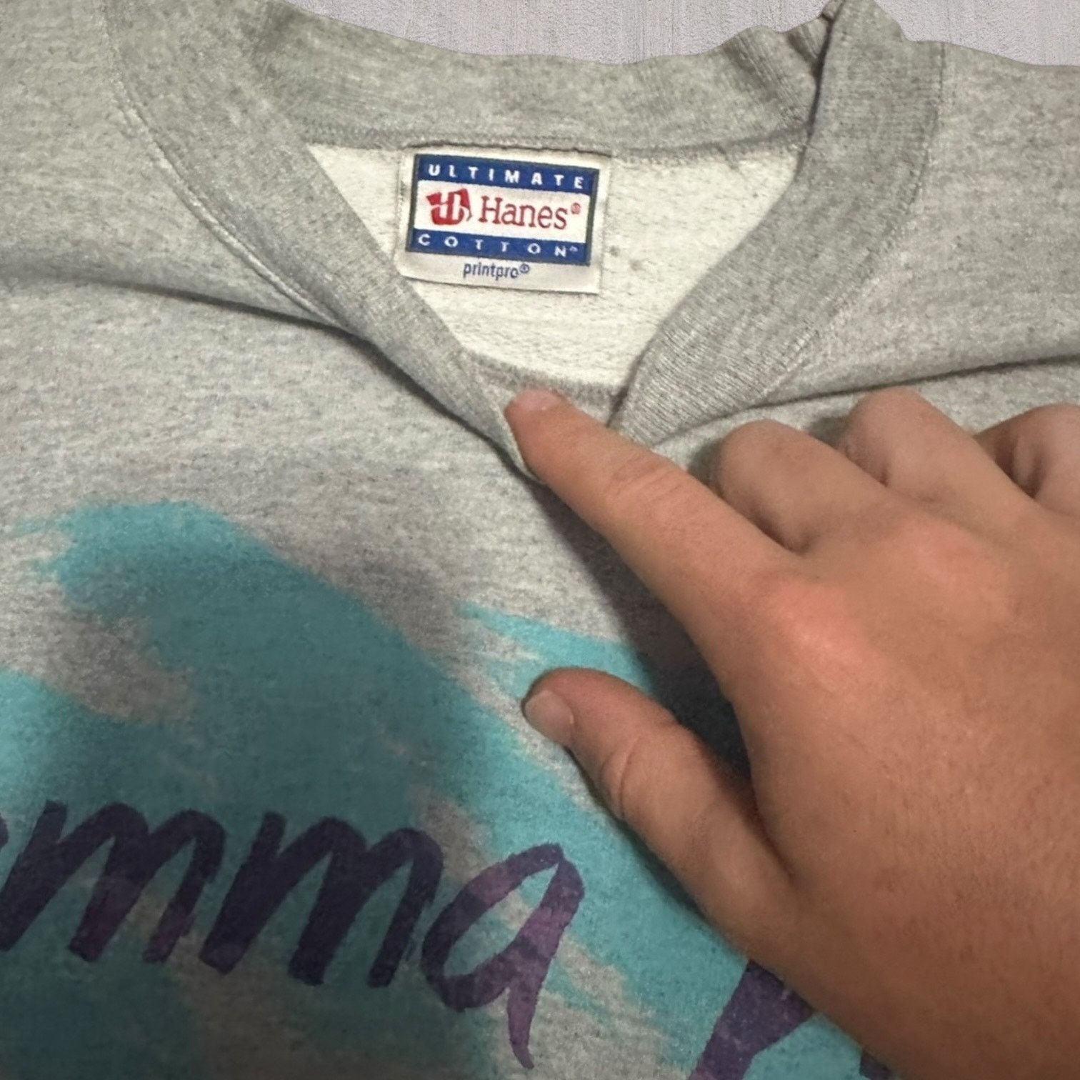 Hanes 90s Gamma Phi sorority sweatshirt Size US L / EU 52-54 / 3 - 2 Thumbnail