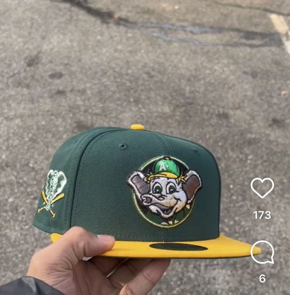 image of Hat x New Era Ecap City Oakland Athletics Stomper Mascot Logo Size in Green, Men's