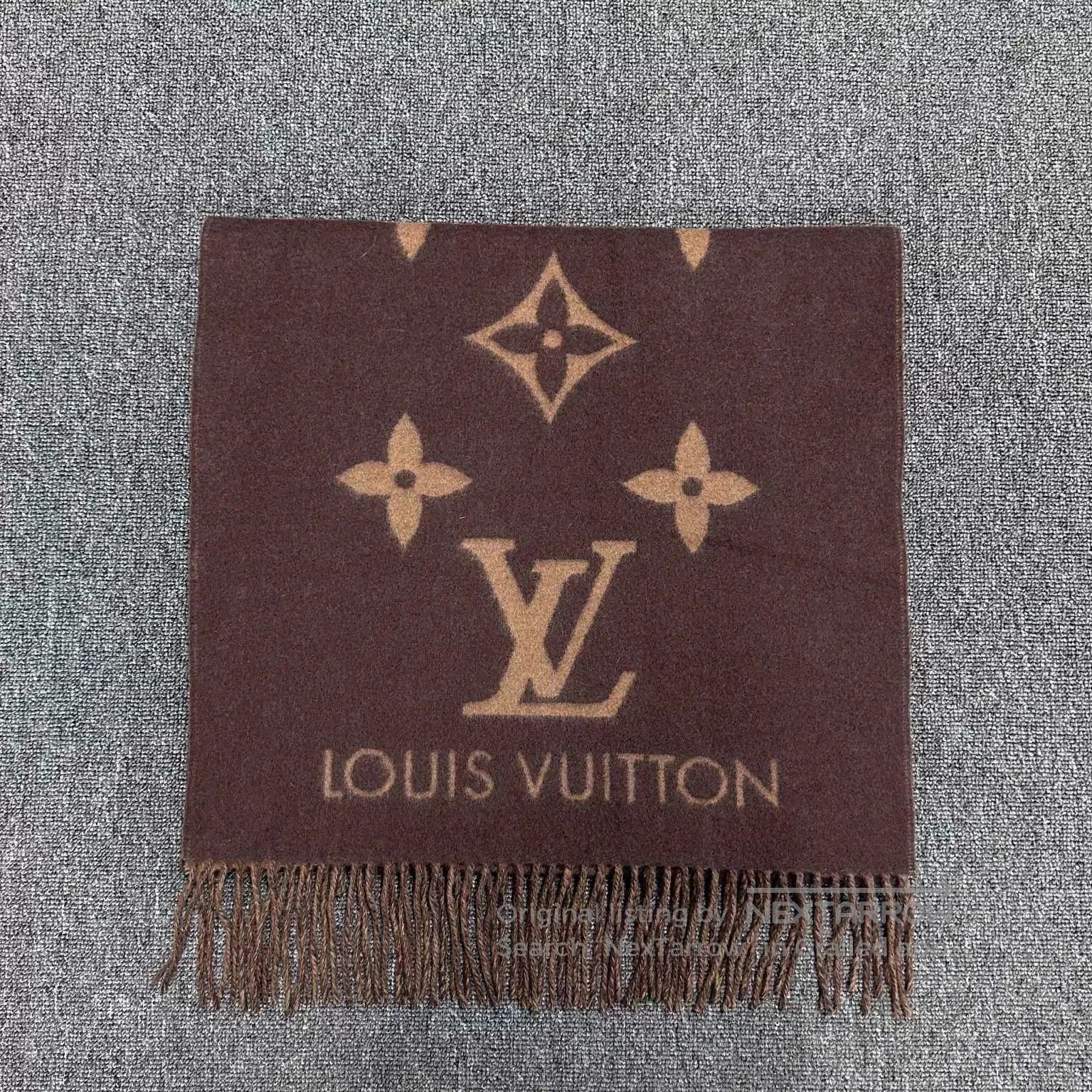 Louis Vuitton Brown Cashmere Scarf.