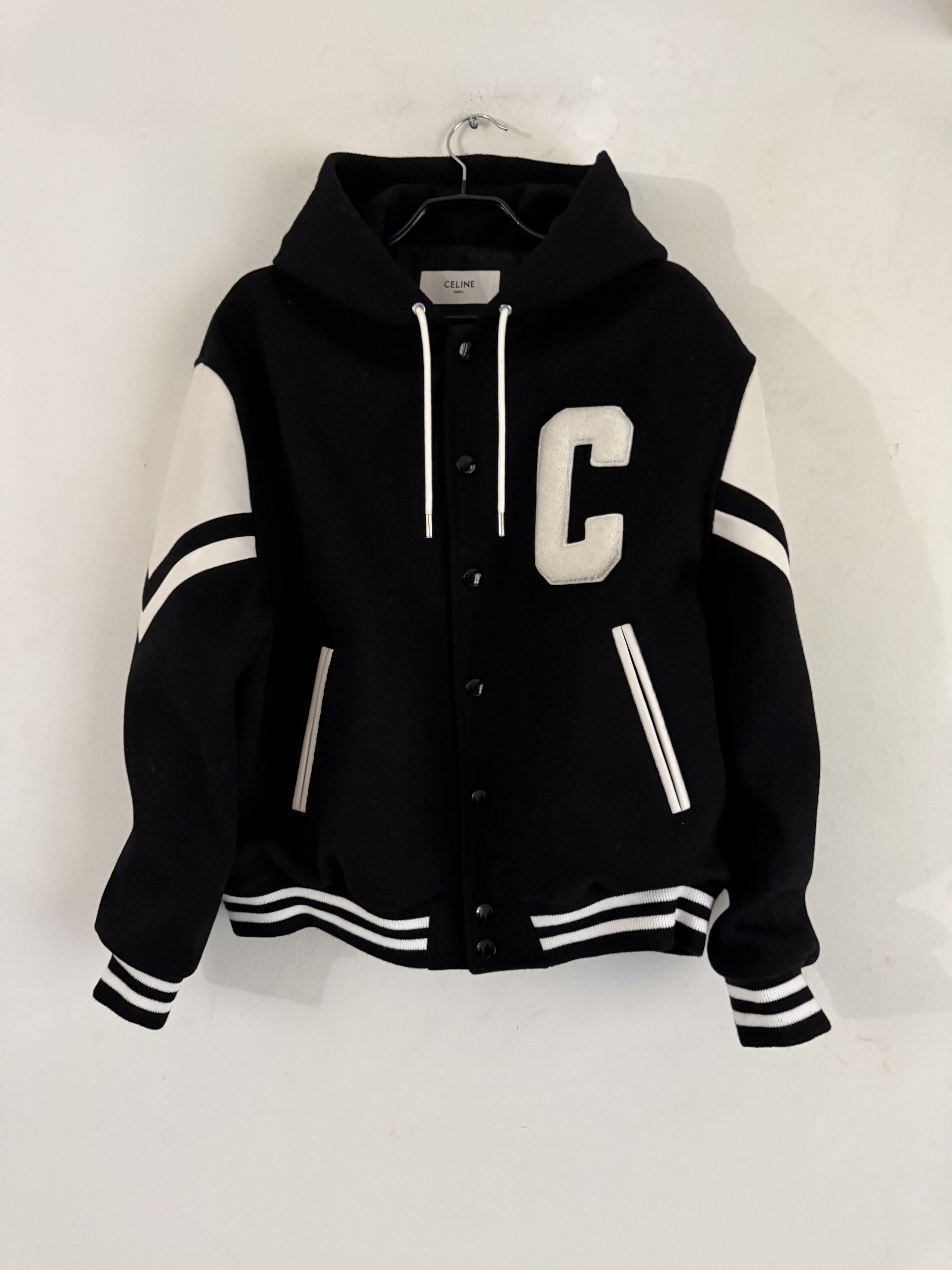 Celine Leather and Wool Hooded Teddy Bomber Size US L / EU 52-54 / 3 - 6 Thumbnail