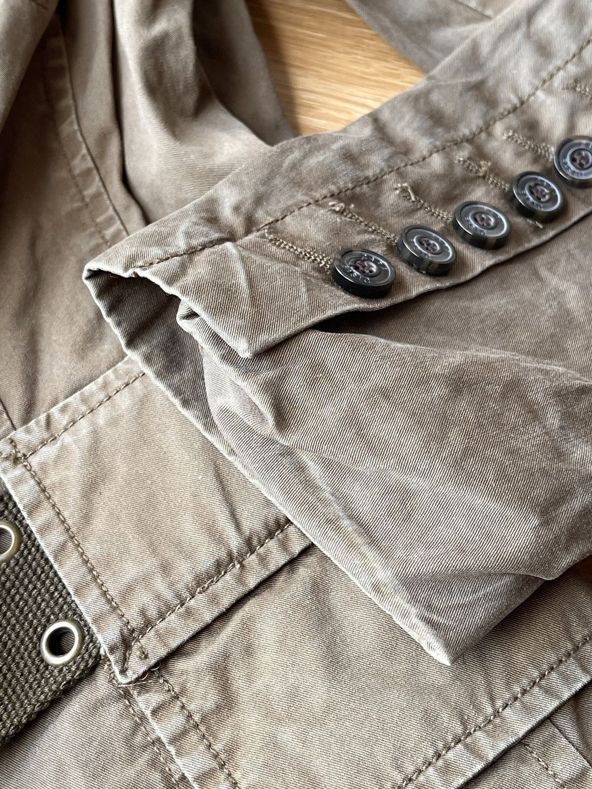 Le Grande Bleu (L.G.B.) Archive Military Napoleon Button Belt Jacket Y2K Balmain Typ Size US XS / EU 42 / 0 - 10 Thumbnail
