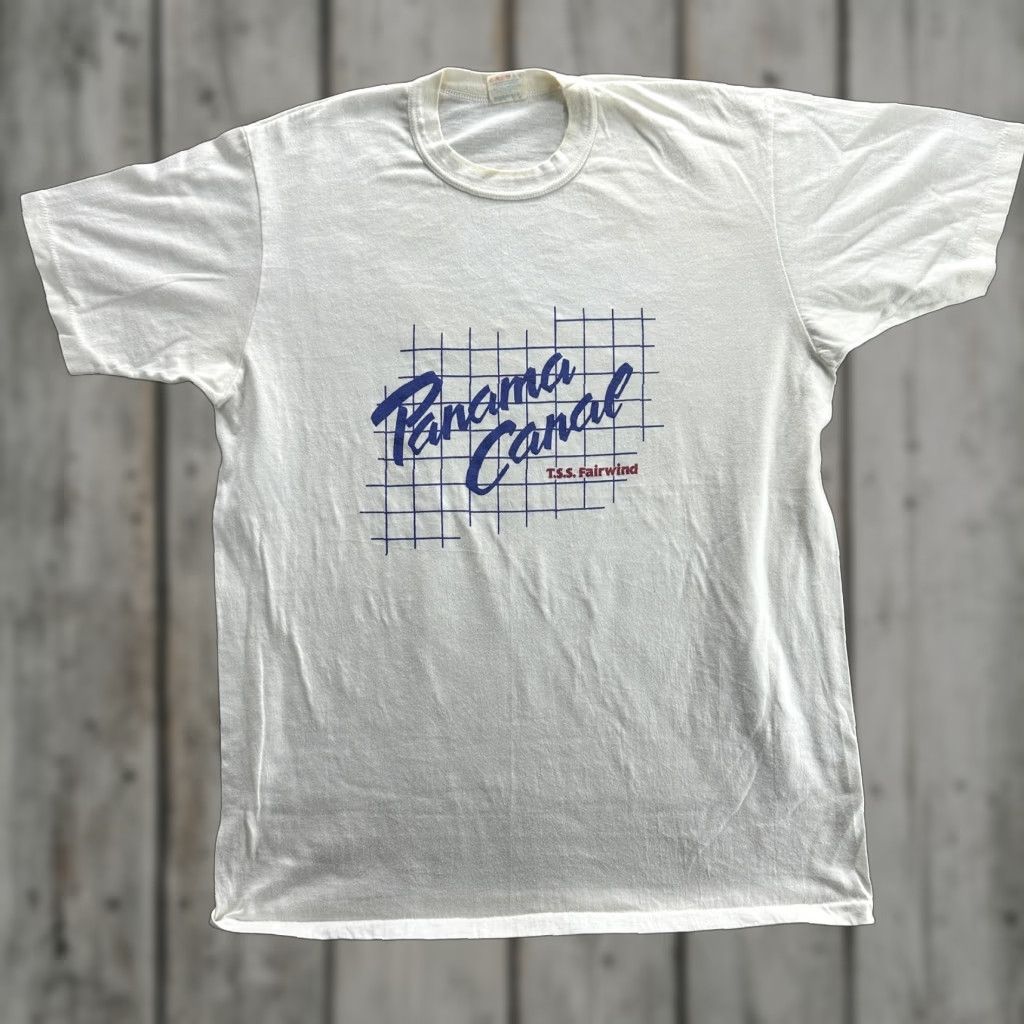 Vintage VINTAGE Panama Canal Shirt Mens XL TSS Fairwind Cruise Graphic Travel Tee 80s Size US XL / EU 56 / 4 - 1 Thumbnail