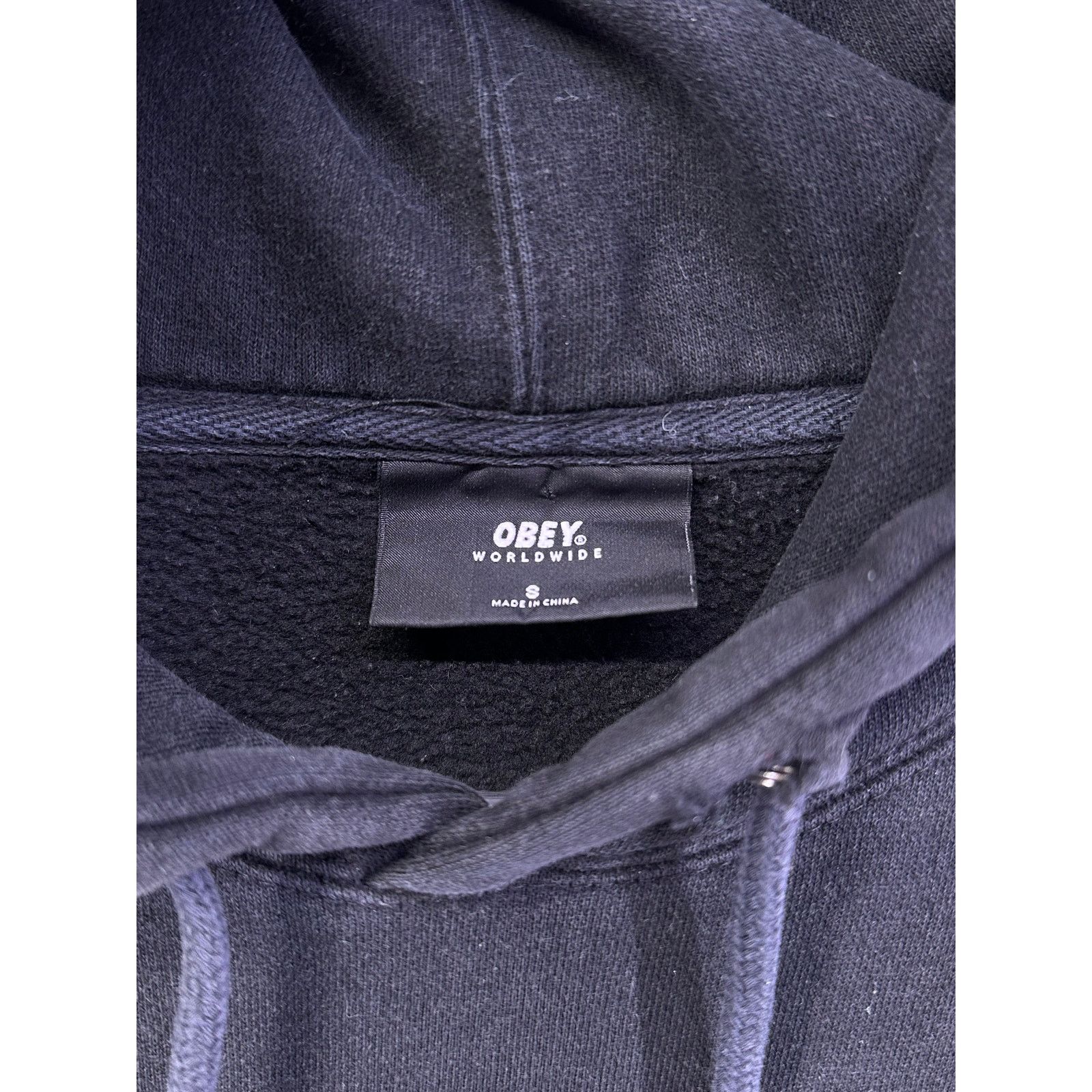 Obey OBEY Worldwide Black Hoodie White Print Size Small Size US S / EU 44-46 / 1 - 7 Thumbnail