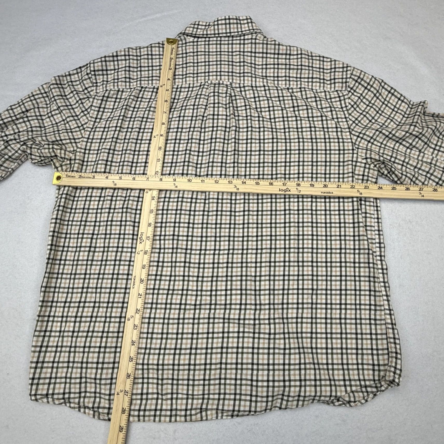 Orvis Orvis Shirt Mens XL Beige Green Plaid Button Down Long Sleeve Classic Fit Casual Size US XL / EU 56 / 4 - 6 Thumbnail
