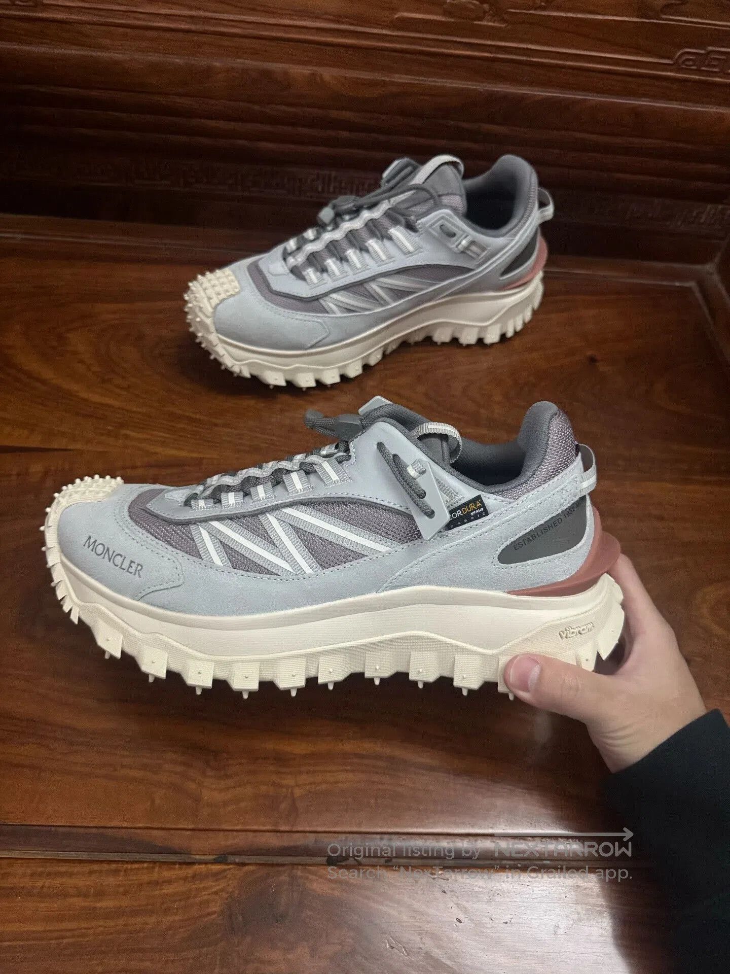 Moncler moncler trailgrip shoes in gray. Size US 8.5 / EU 41-42 - 2 Thumbnail
