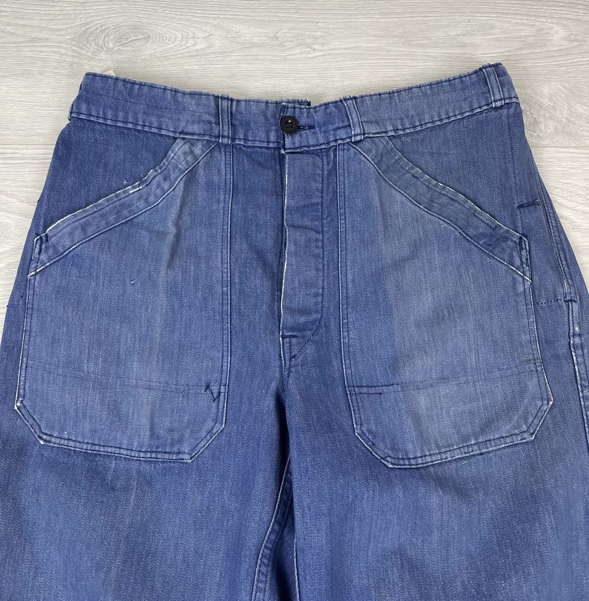 Japanese Brand × Le Laboureur × Vintage Le Laboureur Vintage Faded Blue French Work Pants Size US 34 / EU 50 - 6 Thumbnail