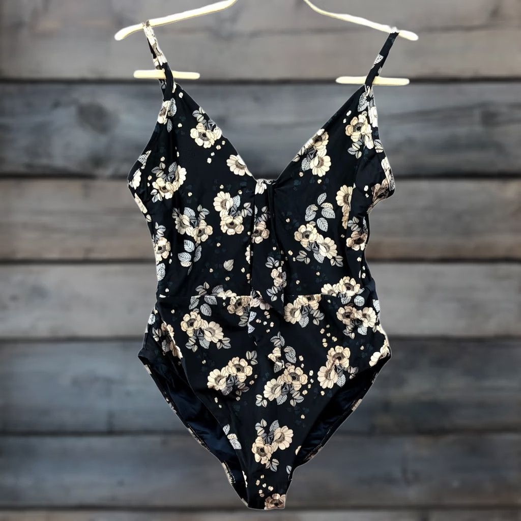 Vintage Seafolly Splendour One Piece Swimsuit Womens 12 Floral Teal Tie Beach Beachwear Women 12 Teal Size ONE SIZE - 1 Thumbnail