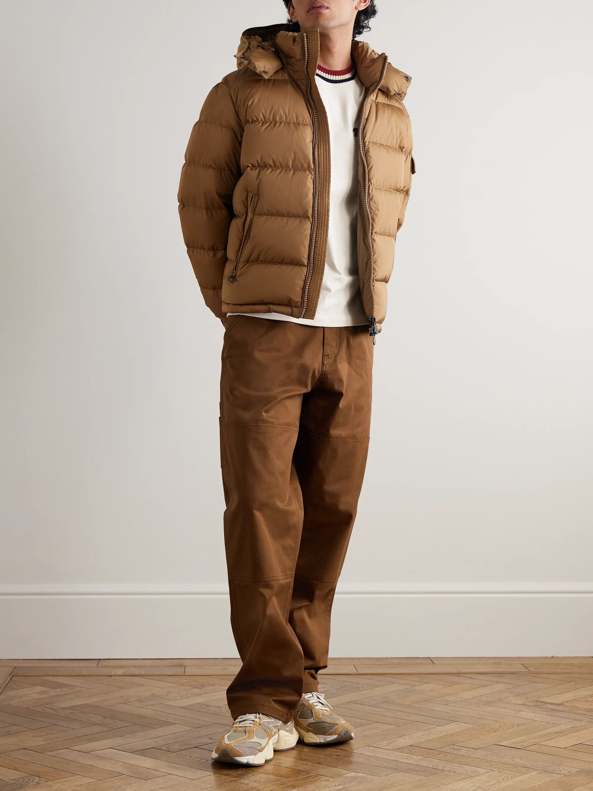 Moncler 48 M Moncler Straight Cotton Gabardine Trousers Brown Size US 32 / EU 48 - 3 Thumbnail