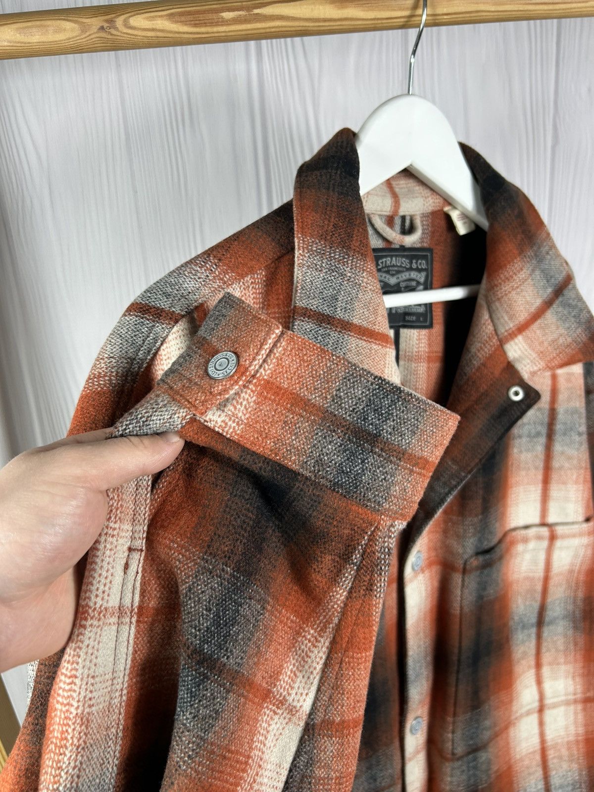 Levi's Levi’s Portola Chore Coat Wool Blend Plaid Flannel Snap Size US L / EU 52-54 / 3 - 7 Thumbnail