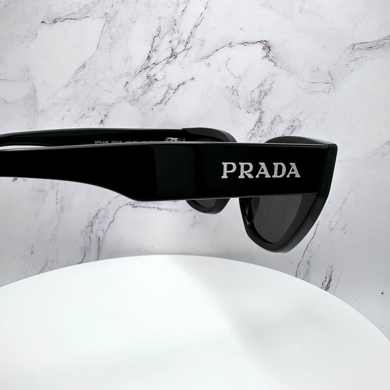 Prada New Prada Sunglasses Black Butterfly Cat Eye Spelled Logo Size ONE SIZE - 14 Thumbnail