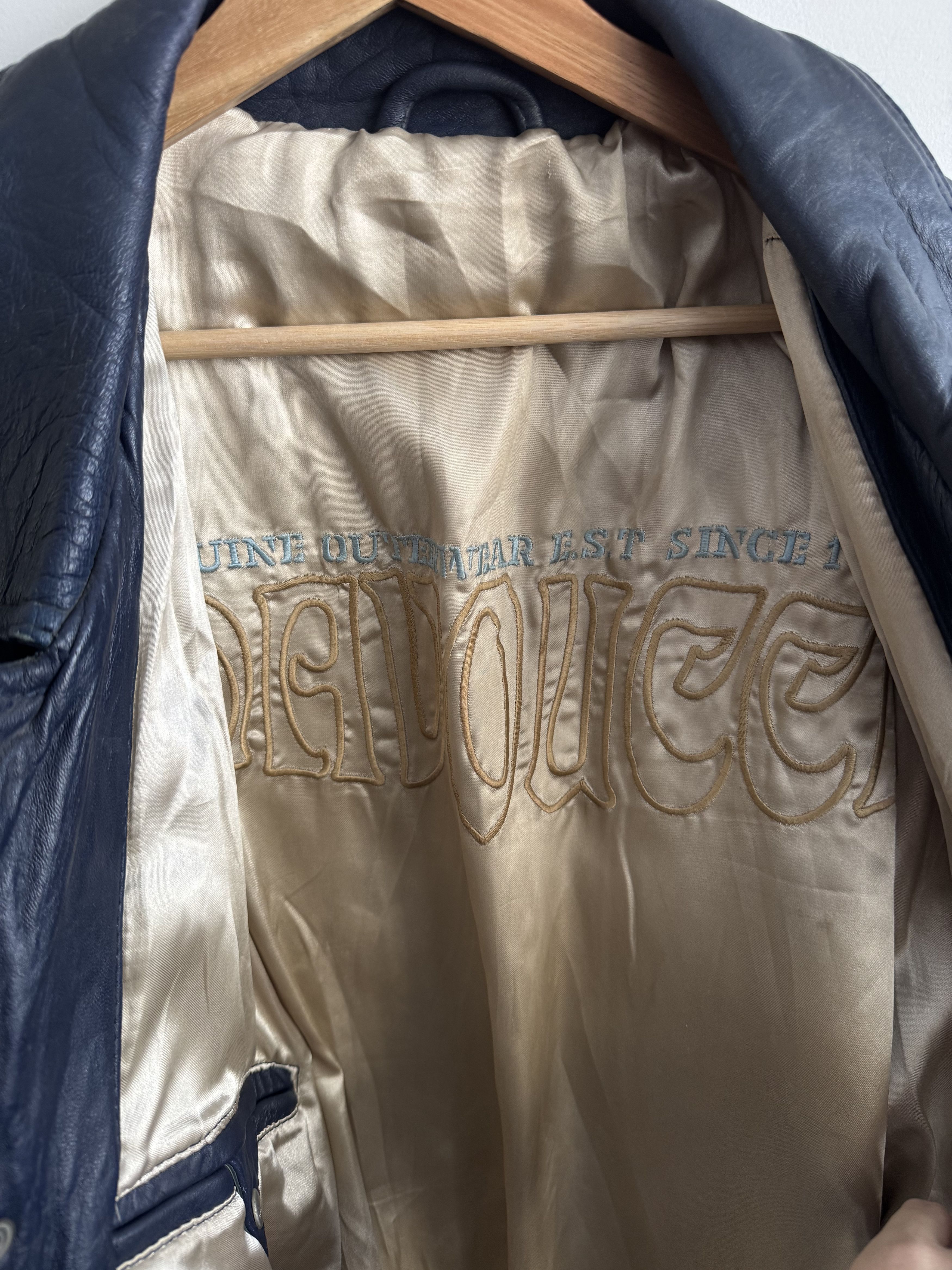 Vintage y2k Davoucci Hiphop Leather Jacket Size 3XL Size US XXL / EU 58 / 5 - 9 Thumbnail