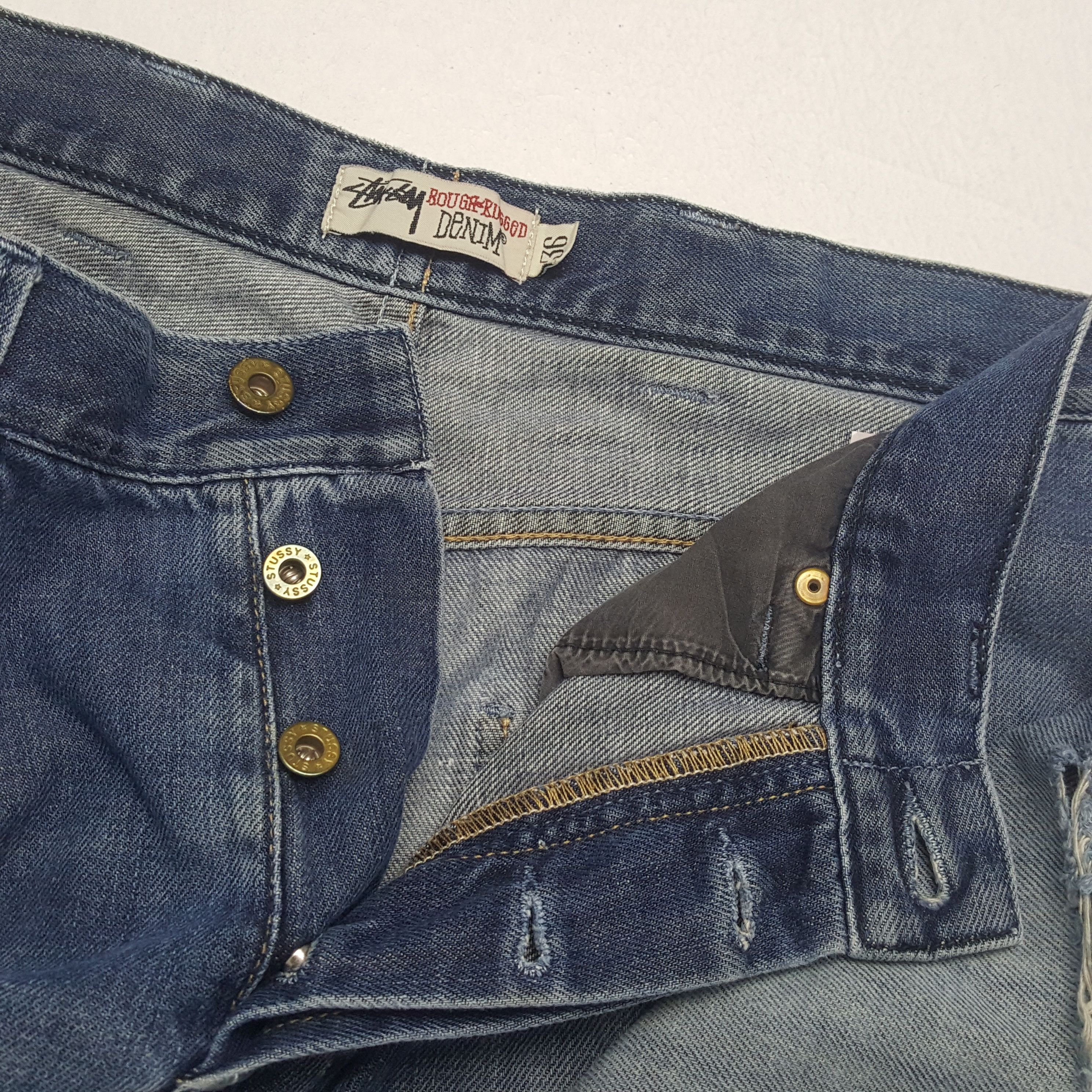 Stussy × Vintage STUSSY Streetwear Custom Art Logo Style Jeans Size US 35 - 12 Thumbnail