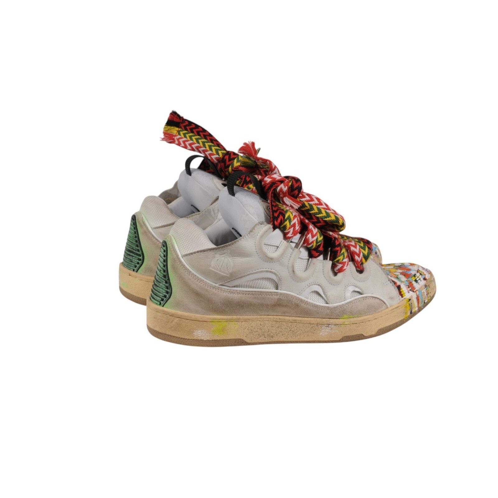 Gallery Dept. × Lanvin Curb Skate Sneakers White Paint Sneakers - 02541 Size US 10 / EU 43 - 3 Thumbnail