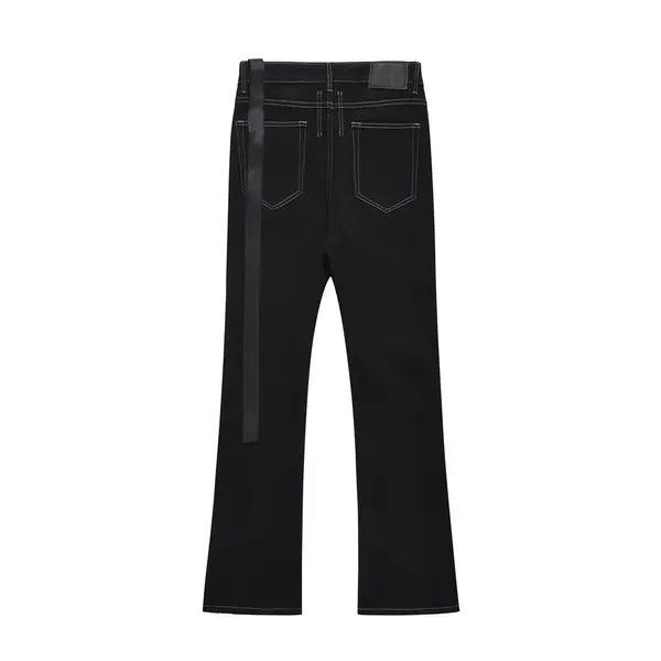Vintage American high street men's trendy patchwork flared jeans Size US 32 / EU 48 - 2 Thumbnail