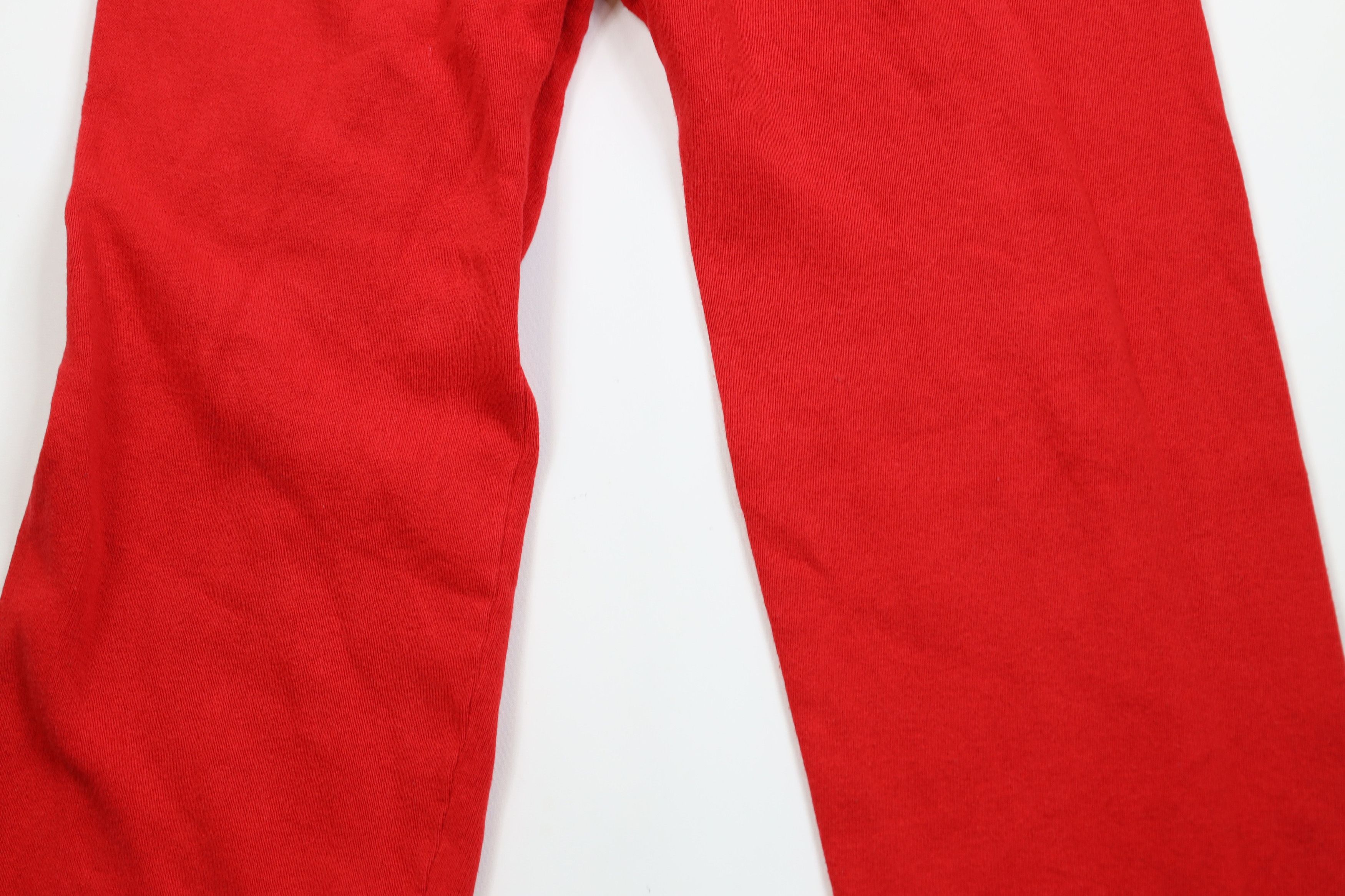 Vintage Vintage 70s Streetwear Gusset Sweatpants Joggers Red USA Size US 34 / EU 50 - 3 Thumbnail