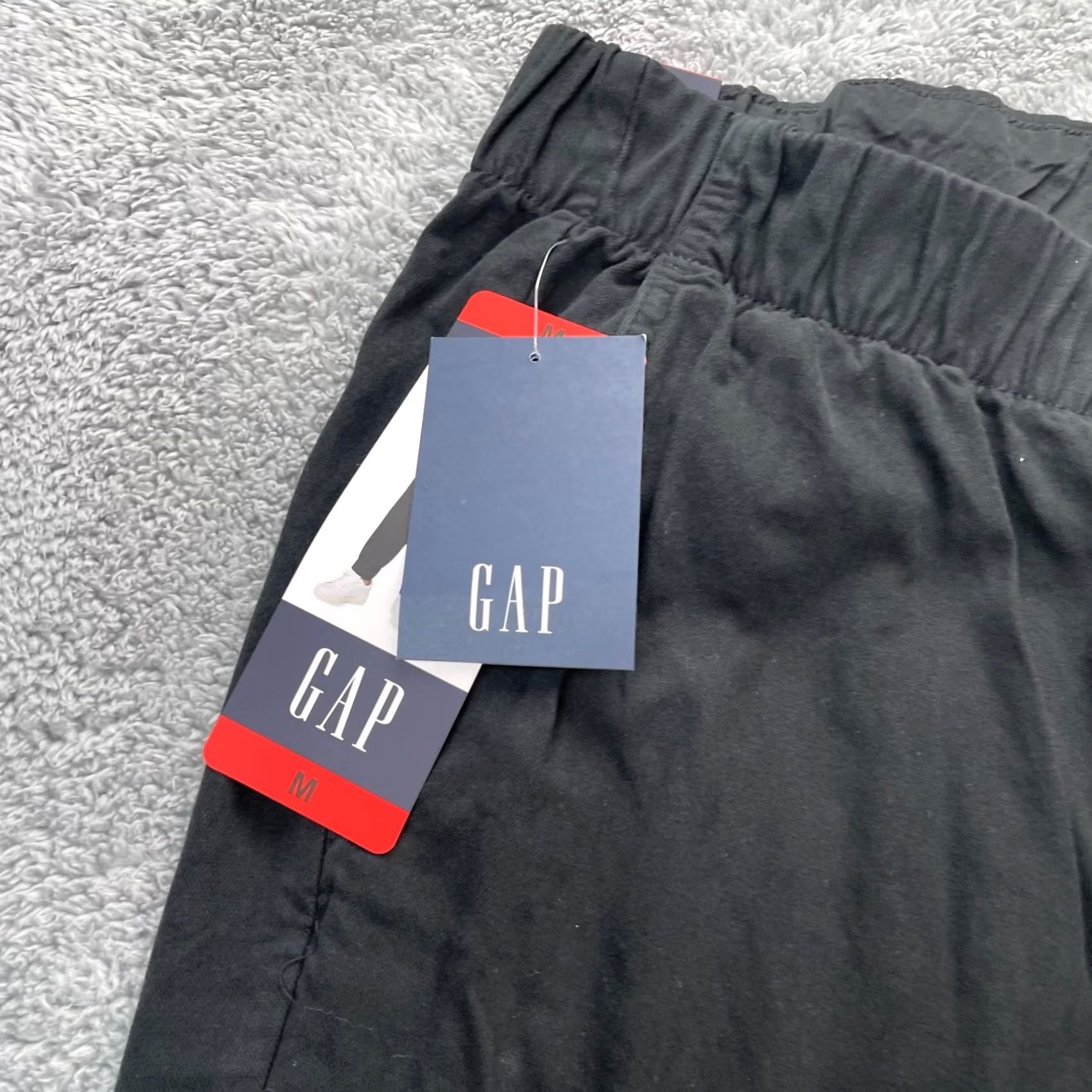 Gap Gap Mens Medium Black Cargo Straight Leg Elastic Waist Classic Casual Pants Size US 31 - 2 Thumbnail