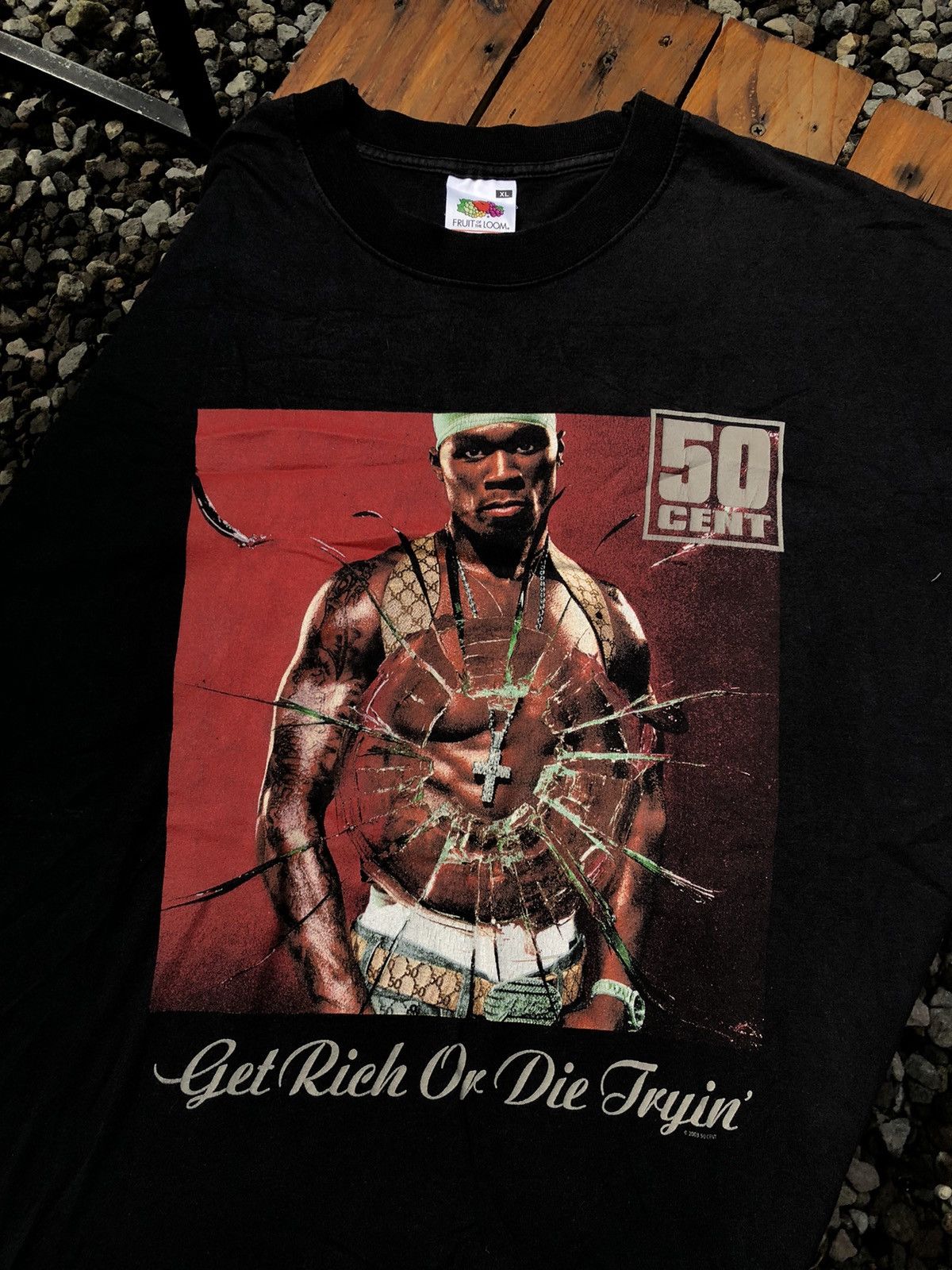 Vintage Vintage 50 cent Get Rich or Die Tryin’ Europe Tour 2003 Size US XL / EU 56 / 4 - 7 Thumbnail