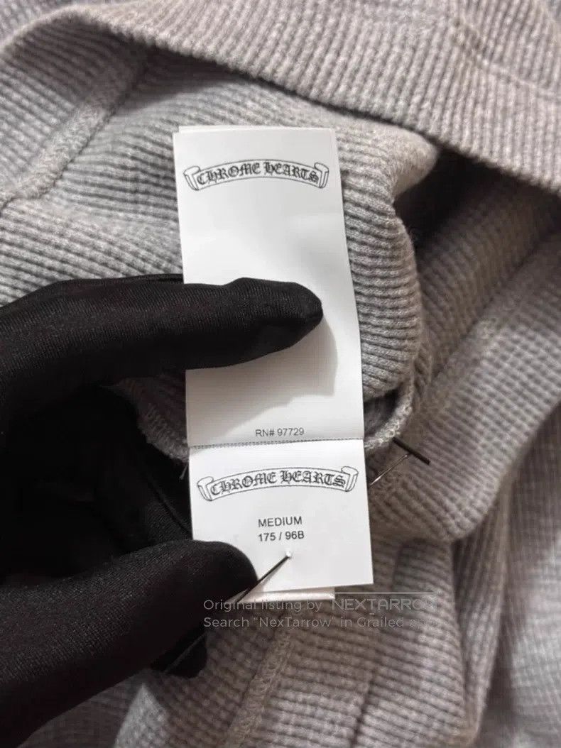 Chrome Hearts CHROME HEARTS Size M Grey Waffle Long Sleeve Sweater Size US M / EU 48-50 / 2 - 3 Thumbnail