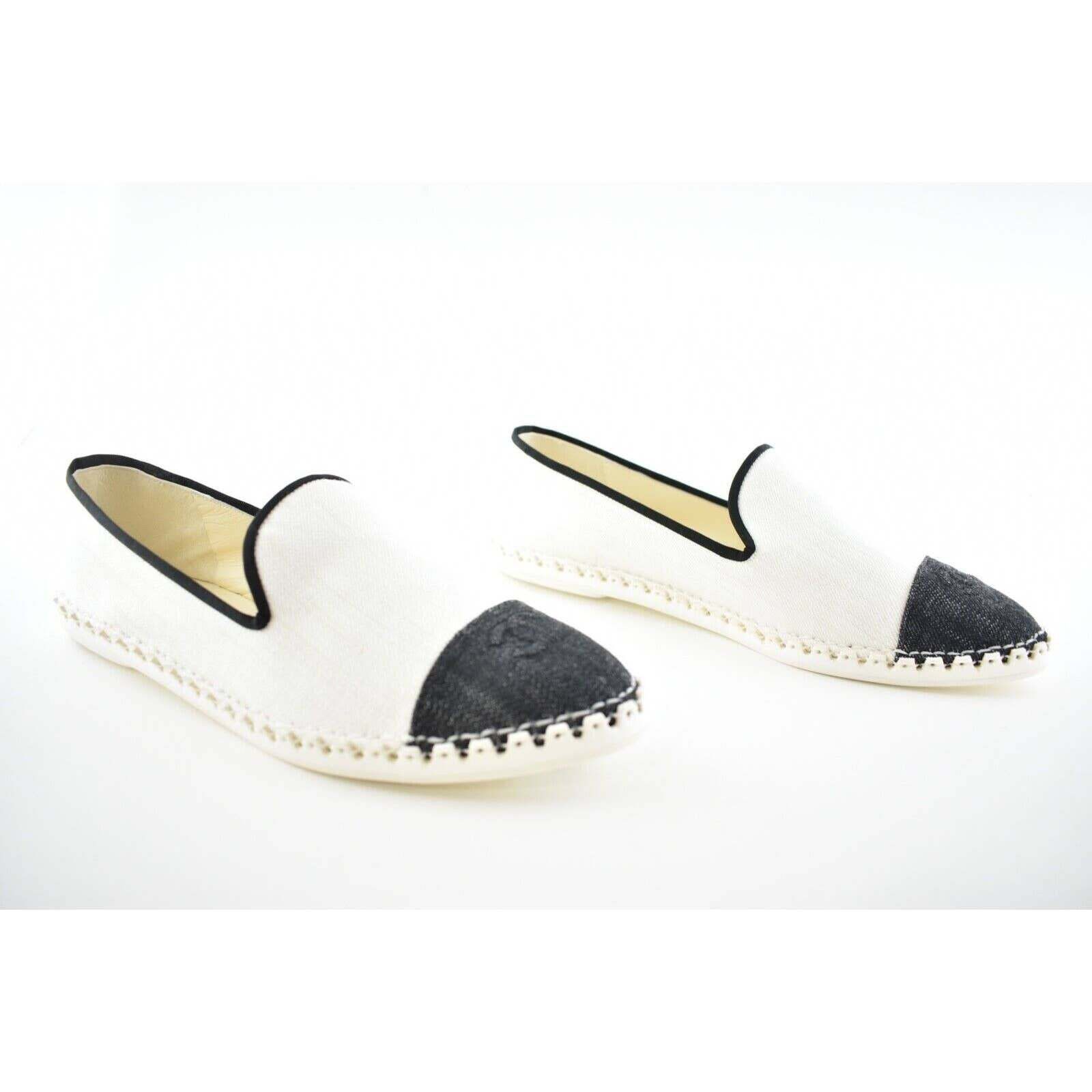 Chanel 19C Fabric CC Logo Cap Toe Moccasin Ballet Loafer Flat 41 Size US 11 / IT 41 - 3 Thumbnail