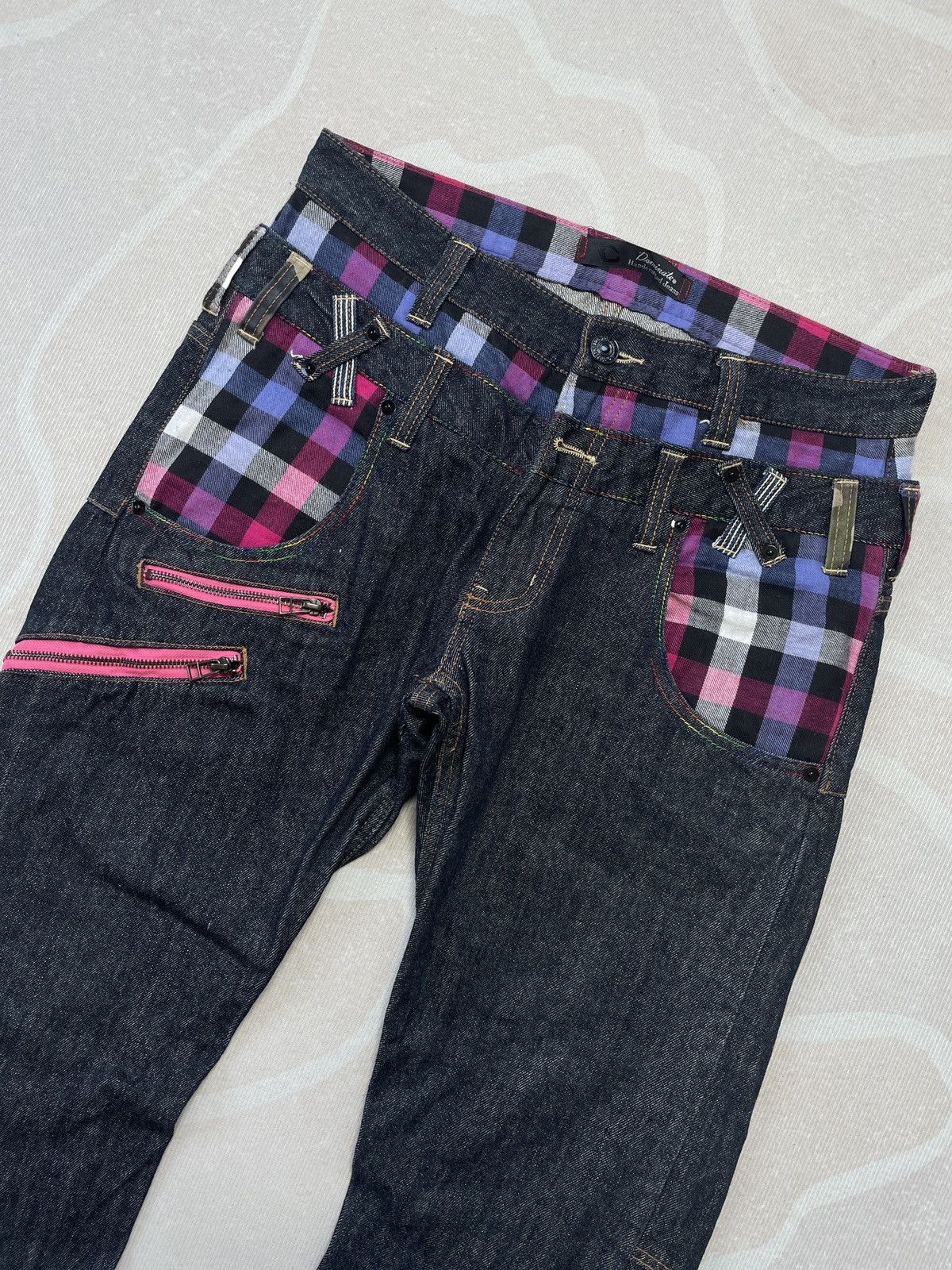 Japanese Brand DOMINATE DOUBLE WAIST JEANS Size US 31 - 3 Thumbnail