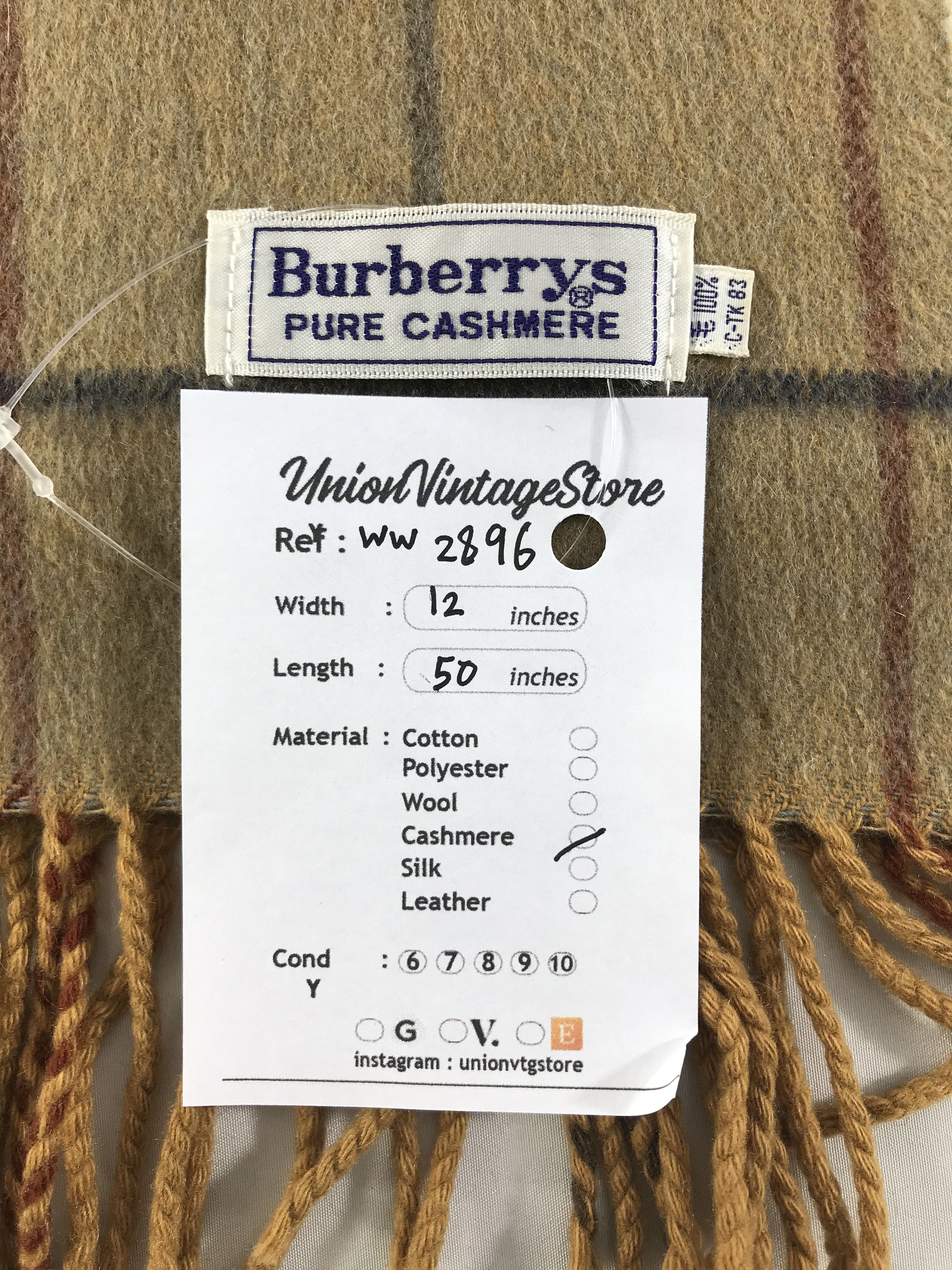 Burberry × Vintage Burberry Scarf / Muffler / Neckwear - WW2896 Size ONE SIZE - 4 Thumbnail
