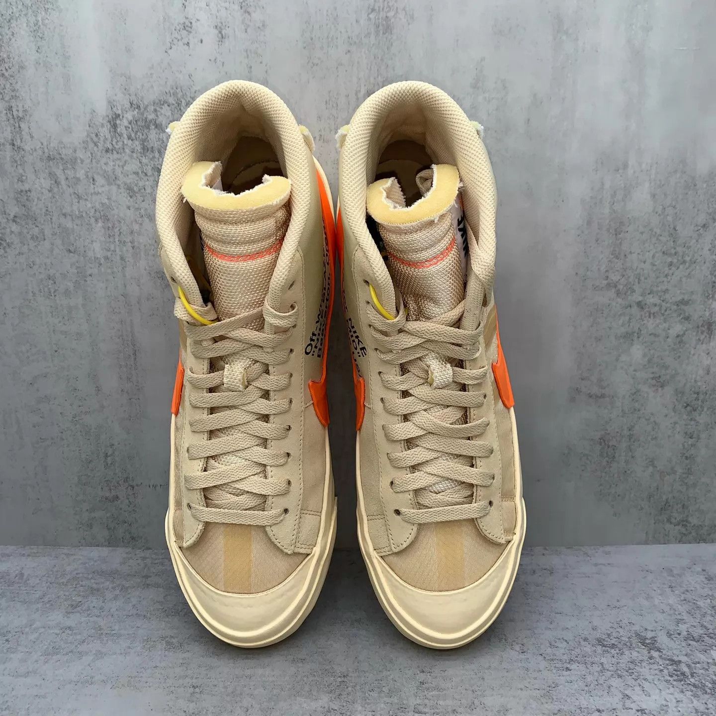 Nike OW x NK Blazer Halloween Cream HiTop 44 98N Size US 11 / EU 44 - 6 Thumbnail