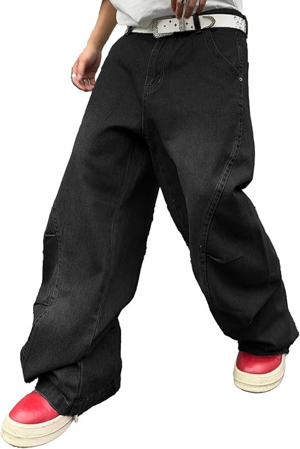 (quality) Japanese opium baggy stacked denim