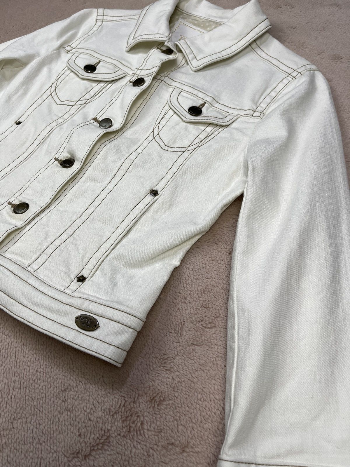 agnes b. SAMPLE DESIGN Agnes B White Denim Jackets Size XXS / US 00 / IT 34 - 4 Thumbnail