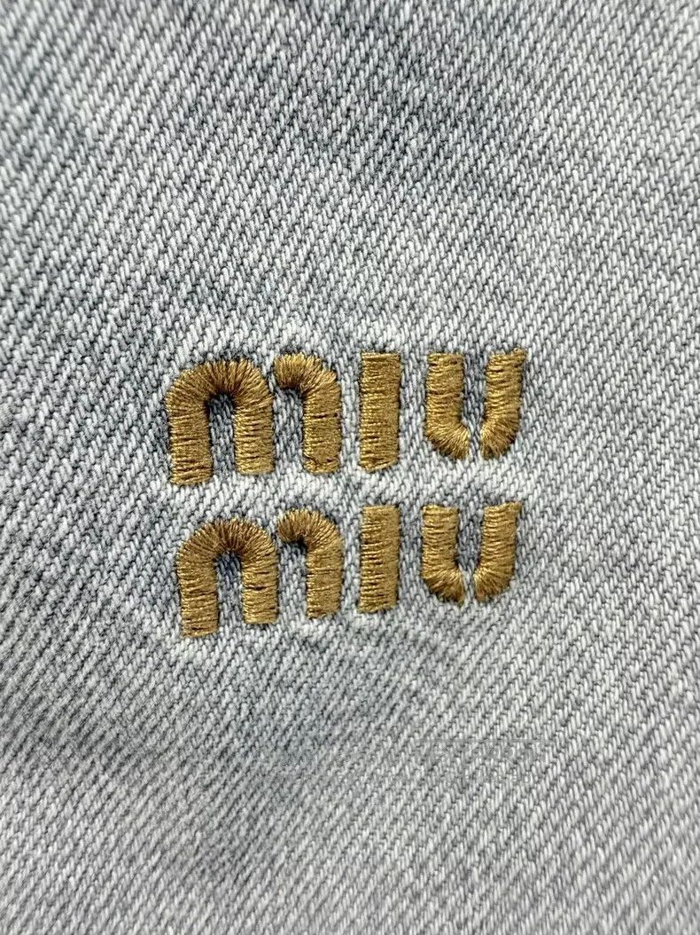 Miu Miu Miu Miu 24 Rhinestone grey jeans Size 24" / US 00 / IT 34 - 6 Thumbnail
