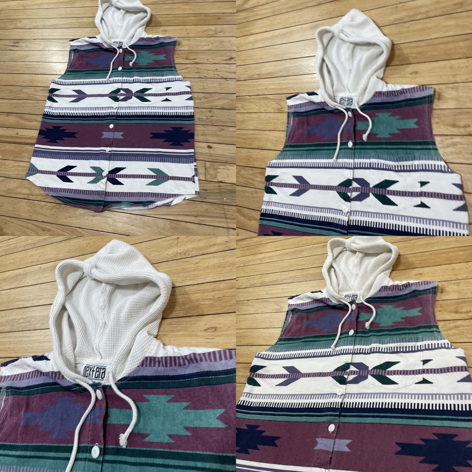 NEXT VINTAGE NEXT ERA Tank Button Shirt Mens S Beach Hoodie Southwest Aztec Small Shirt Unisex Adults XS? Size US M / EU 48-50 / 2 - 9 Thumbnail