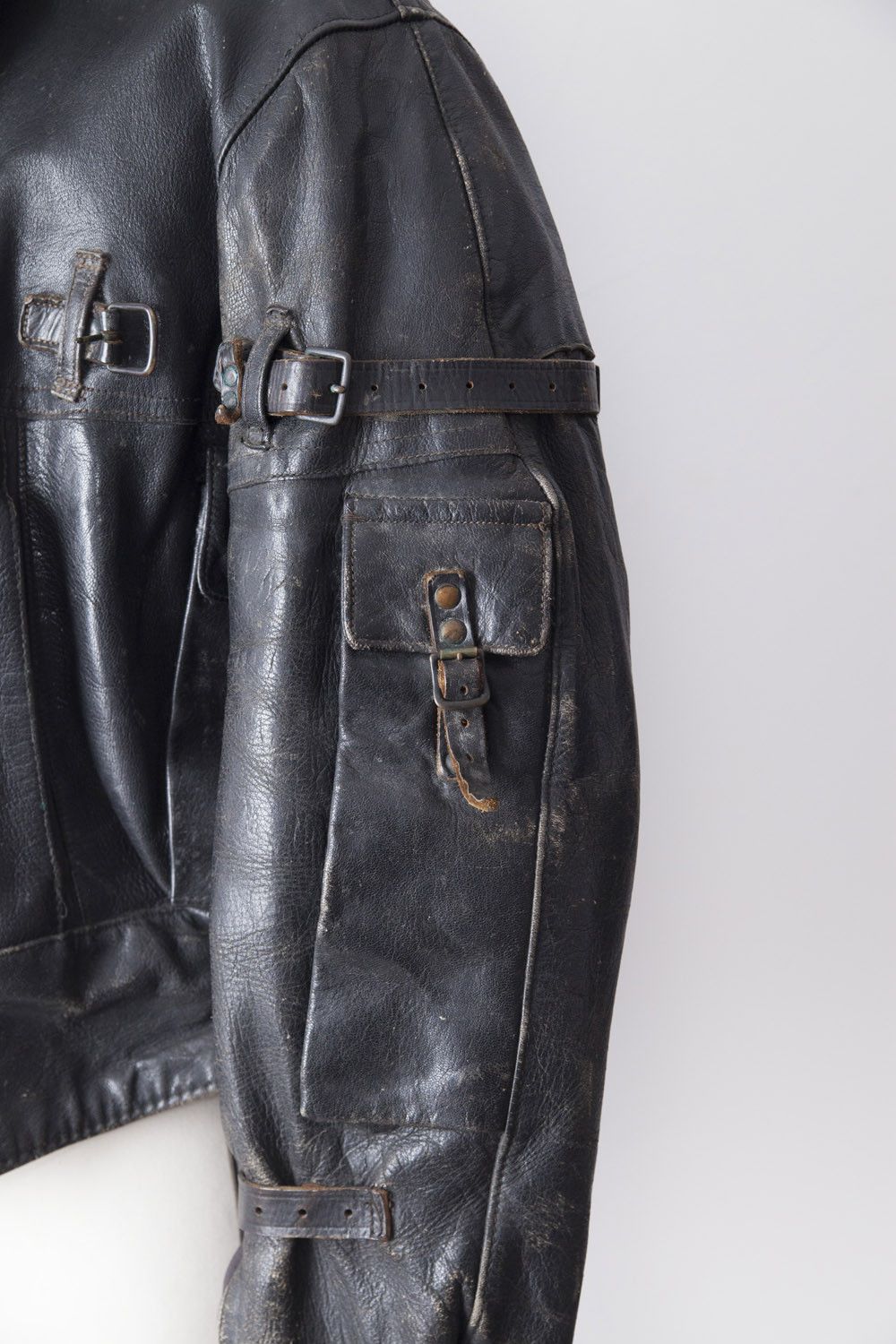 Vintage Vintage 1930's leather ordonnansjacka / swedish moto jacket Size US M / EU 48-50 / 2 - 5 Thumbnail
