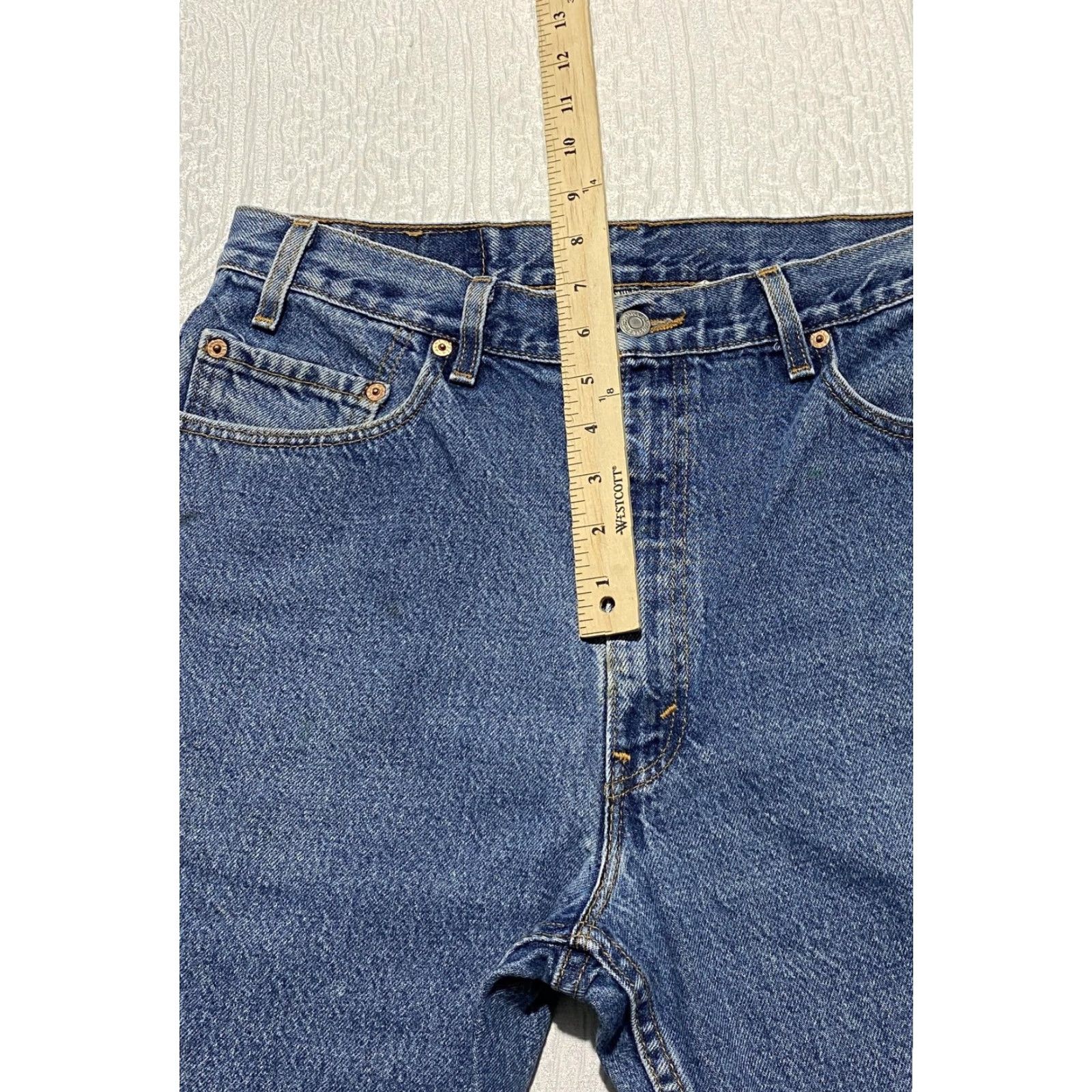 Levi's VINTAGE Levi's 505 Jeans Mens 34x30 Regular Fit Straight Red Tab 90s USA Denim Blue Cotton 5-Pocket Mens Size US 34 / EU 50 - 3 Thumbnail