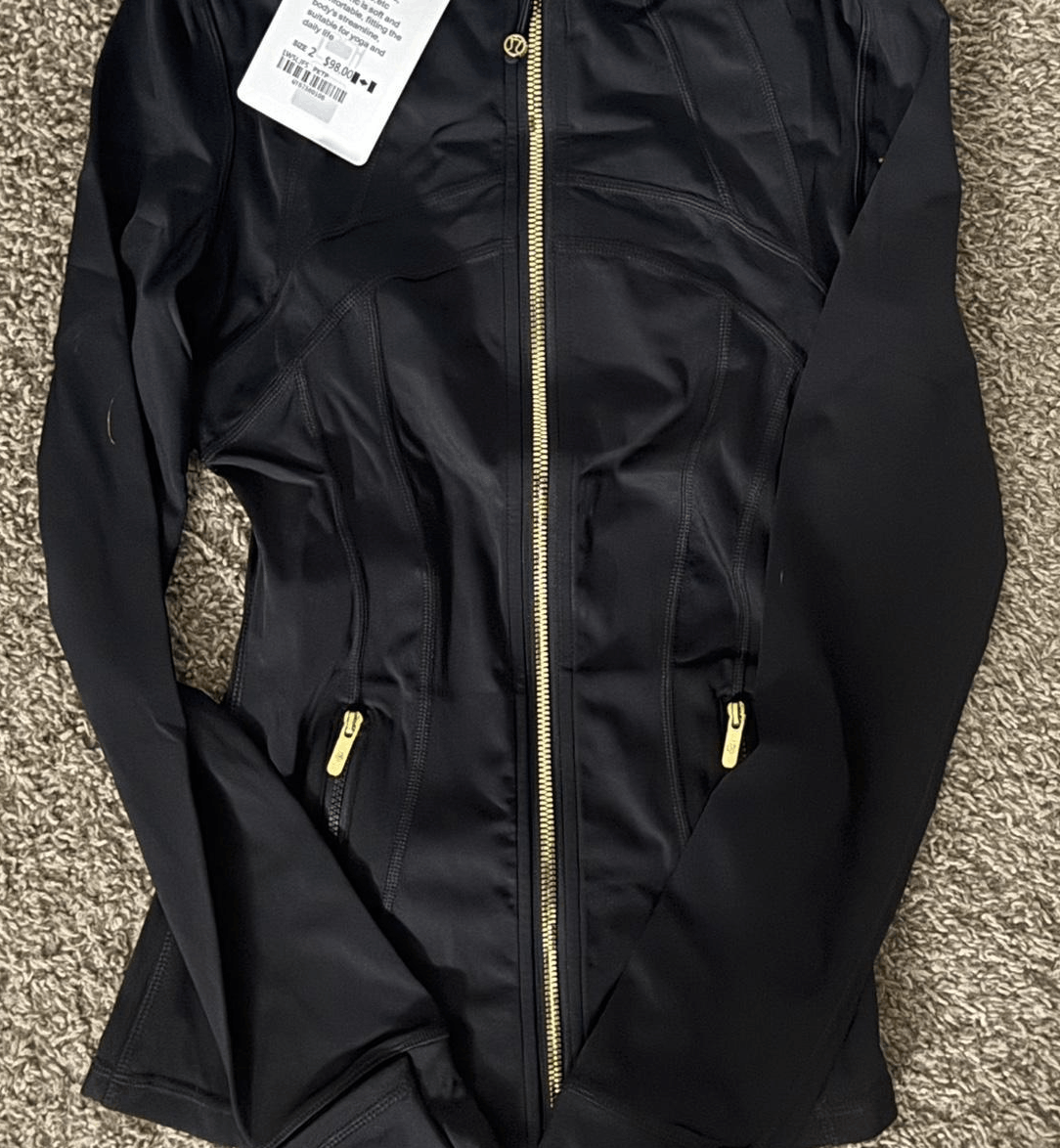 Other black athletic luxury winter jacket with gold zipper Size XS / US 0-2 / IT 36-38 - 1 Thumbnail