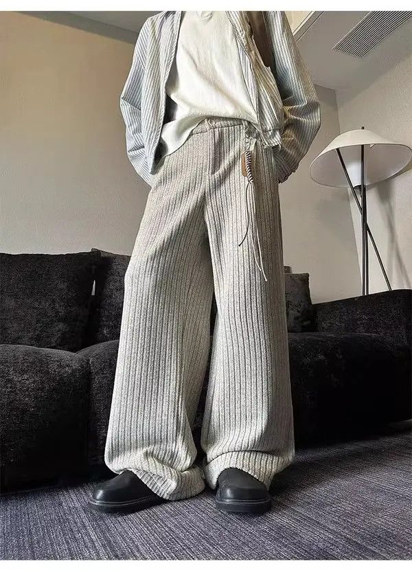Japanese Brand Mizuho x Kouda Corduroy Stripe Loose Wide Leg Flare Pants Size US 32 / EU 48 - 4 Thumbnail