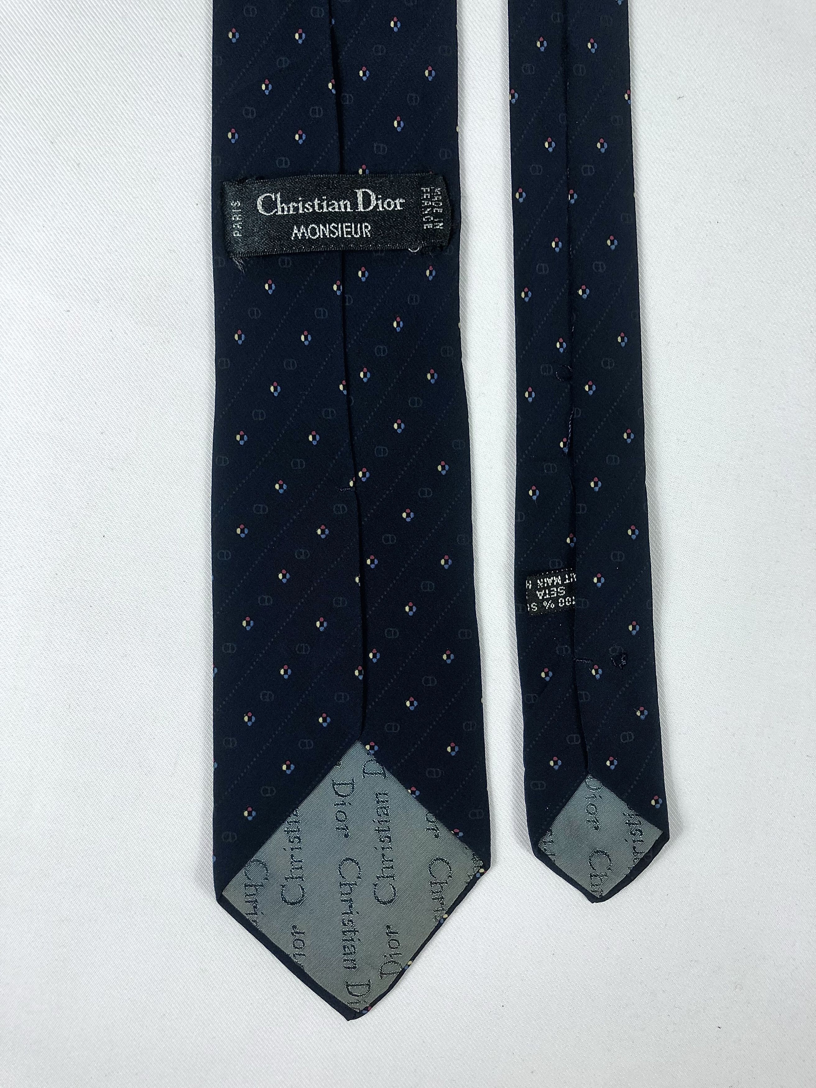Christian Dior Monsieur Rare Vintage Christian Dior Monsieur CD MonogramSilk Tie Size ONE SIZE - 5 Thumbnail