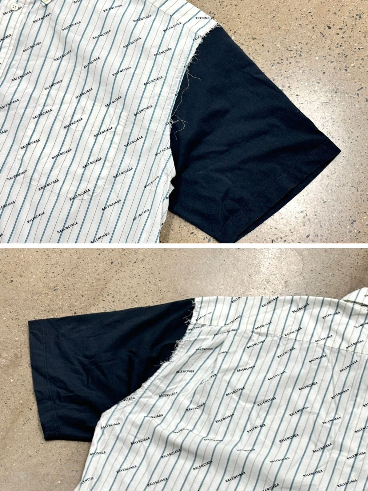 Balenciaga Balenciaga Patchwork Shirts Size US XL / EU 56 / 4 - 5 Thumbnail