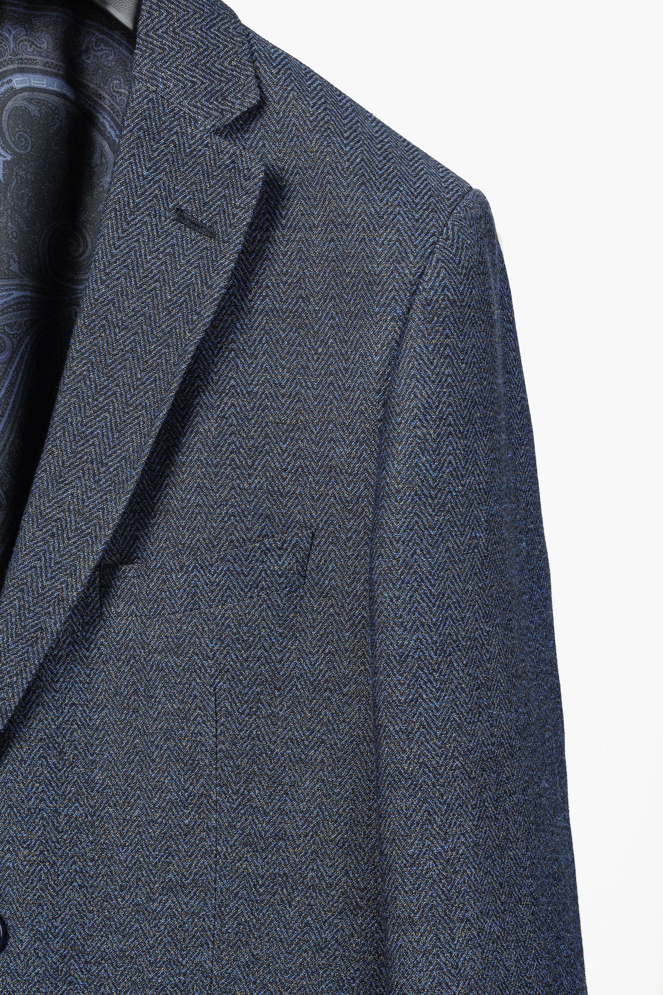 Etro Etro Indigo Herringbone Single-Breasted Blazer Jacket Size 40R - 5 Thumbnail