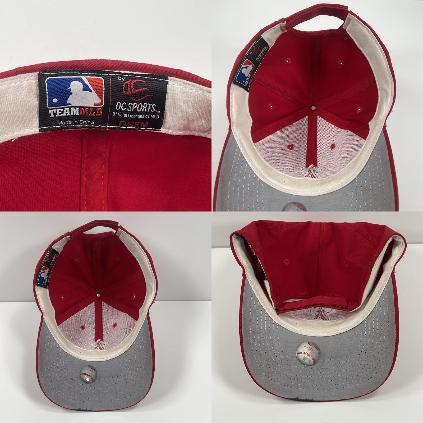 MLB Outdoor Cap MLB Los Angeles Angels Adult Baseball Cap Hat Adjustable Red Team Size ONE SIZE - 8 Thumbnail