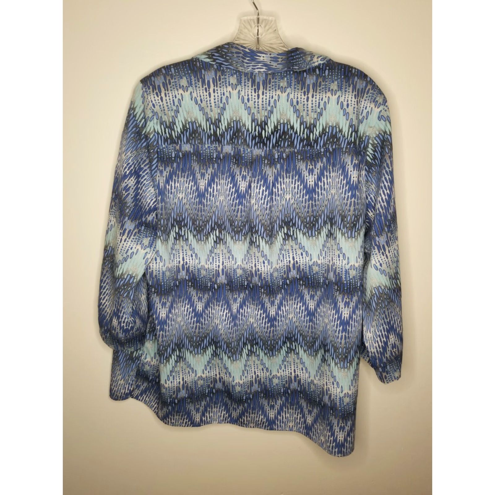 Element ELEMENTZ Blouse Women 1X Multicolor Blue Teal Size 1X Womens Blouse 1X Multicolor Teal Blue Size XL / US 12-14 / IT 48-50 - 4 Thumbnail