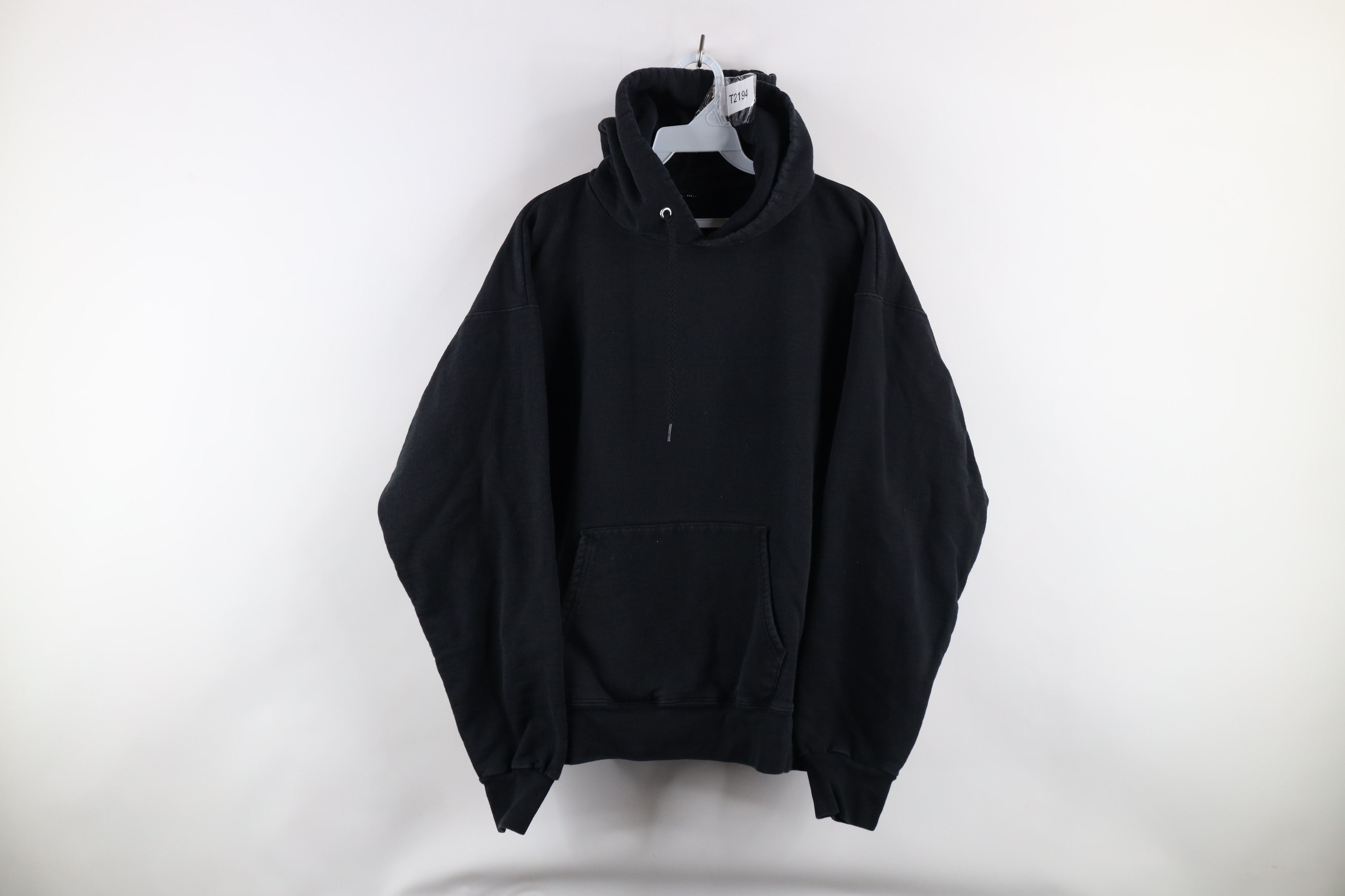 Vintage Vintage 90s Streetwear Heavyweight Hoodie Sweatshirt Black Size US M / EU 48-50 / 2 - 1 Thumbnail