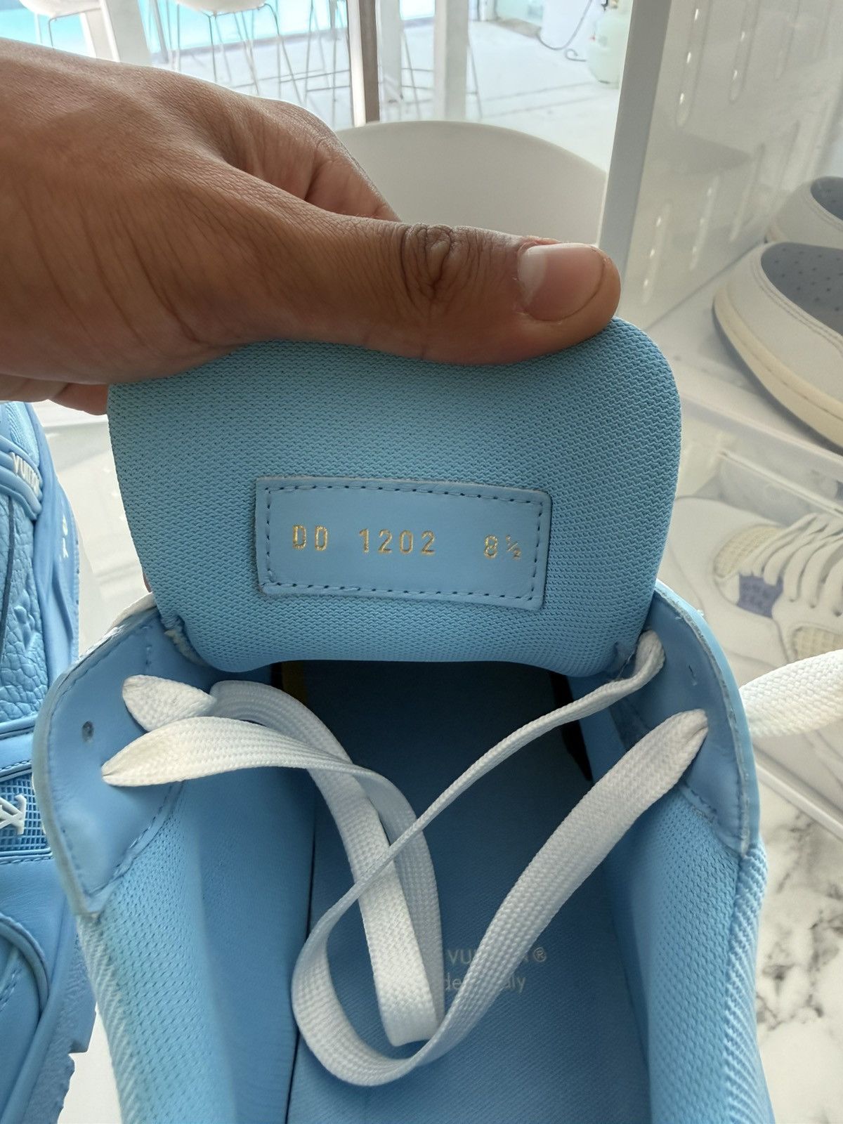 Louis Vuitton Embossed Monogram Blue Louis Vuitton Trainers. Size US 9.5 / EU 42-43 - 2 Thumbnail