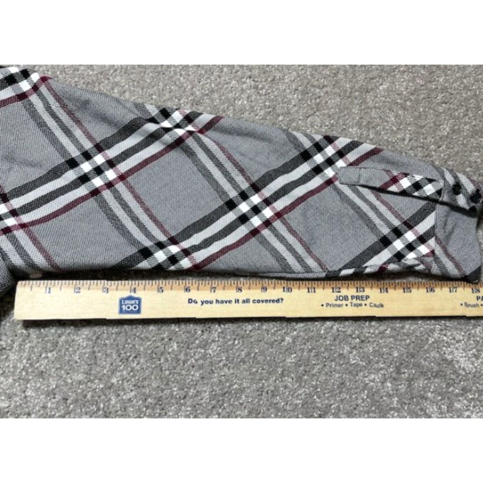 Vintage Gabrielle Union Wrap Dress Plus Size 3 Long Sleeve V-Neck Houndstooth Plaid Gray, Women, Dress, Wrap, 3, Plus, Gray Size XS / US 0-2 / IT 36-38 - 6 Thumbnail