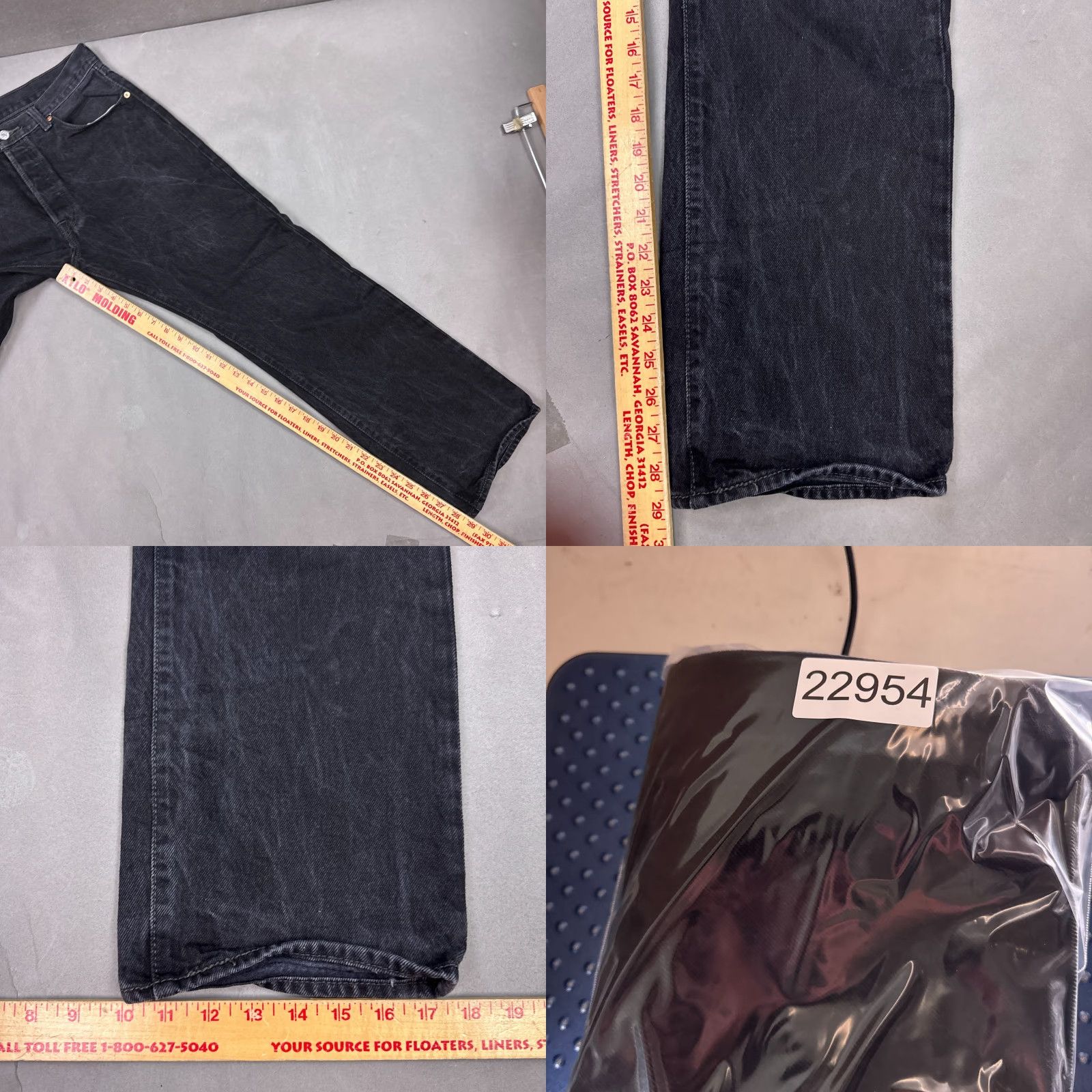 Levi's Levi's 501 Jeans Mens 34x30 Black Denim Jeans Button Fly Dark Wash Vintage No Size US 34 / EU 50 - 10 Thumbnail