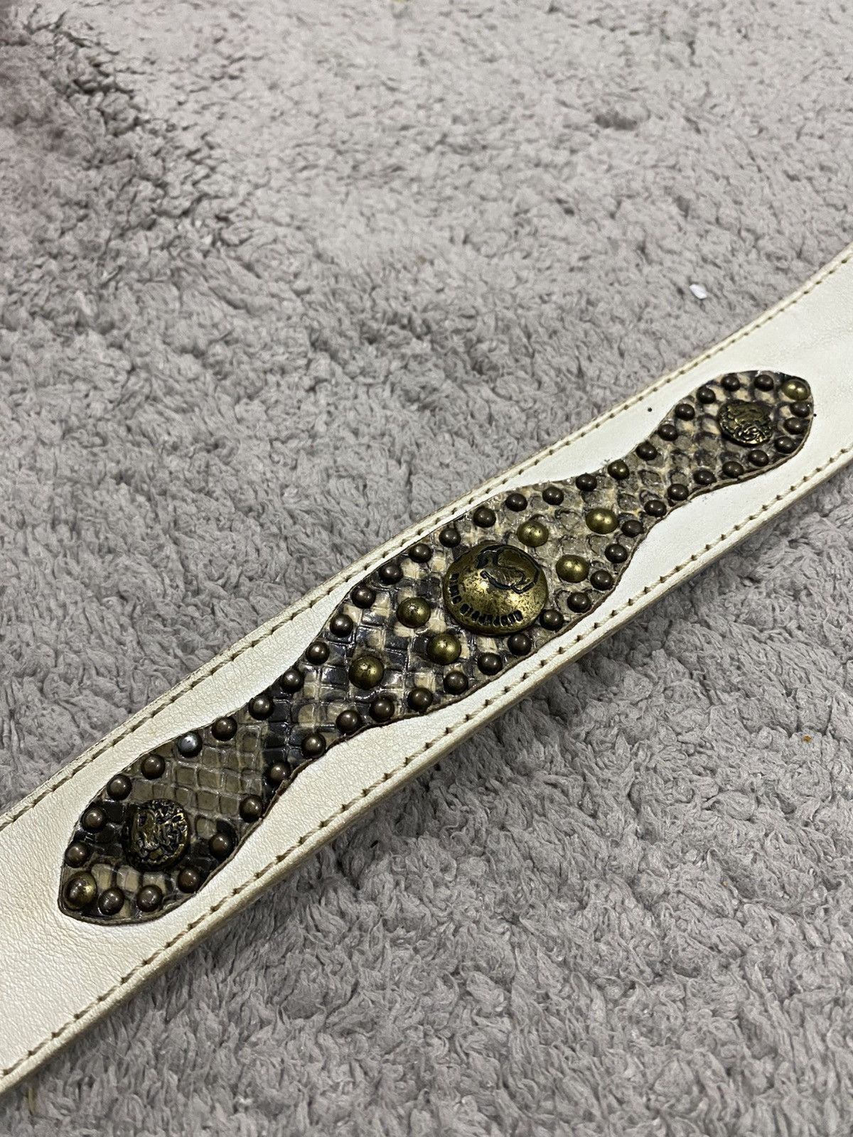 Seditionaries NEED GONE ‼️Red Pepper Snakeskin Studded Belt Genuine Leather Size ONE SIZE - 3 Thumbnail